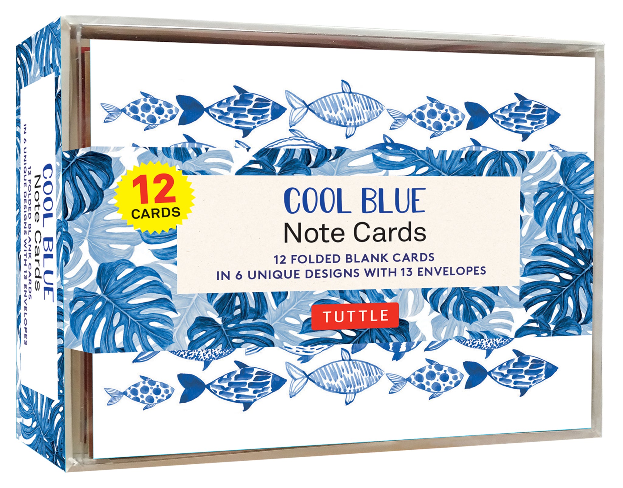 Cool Blue Note Cards - 12 Cards