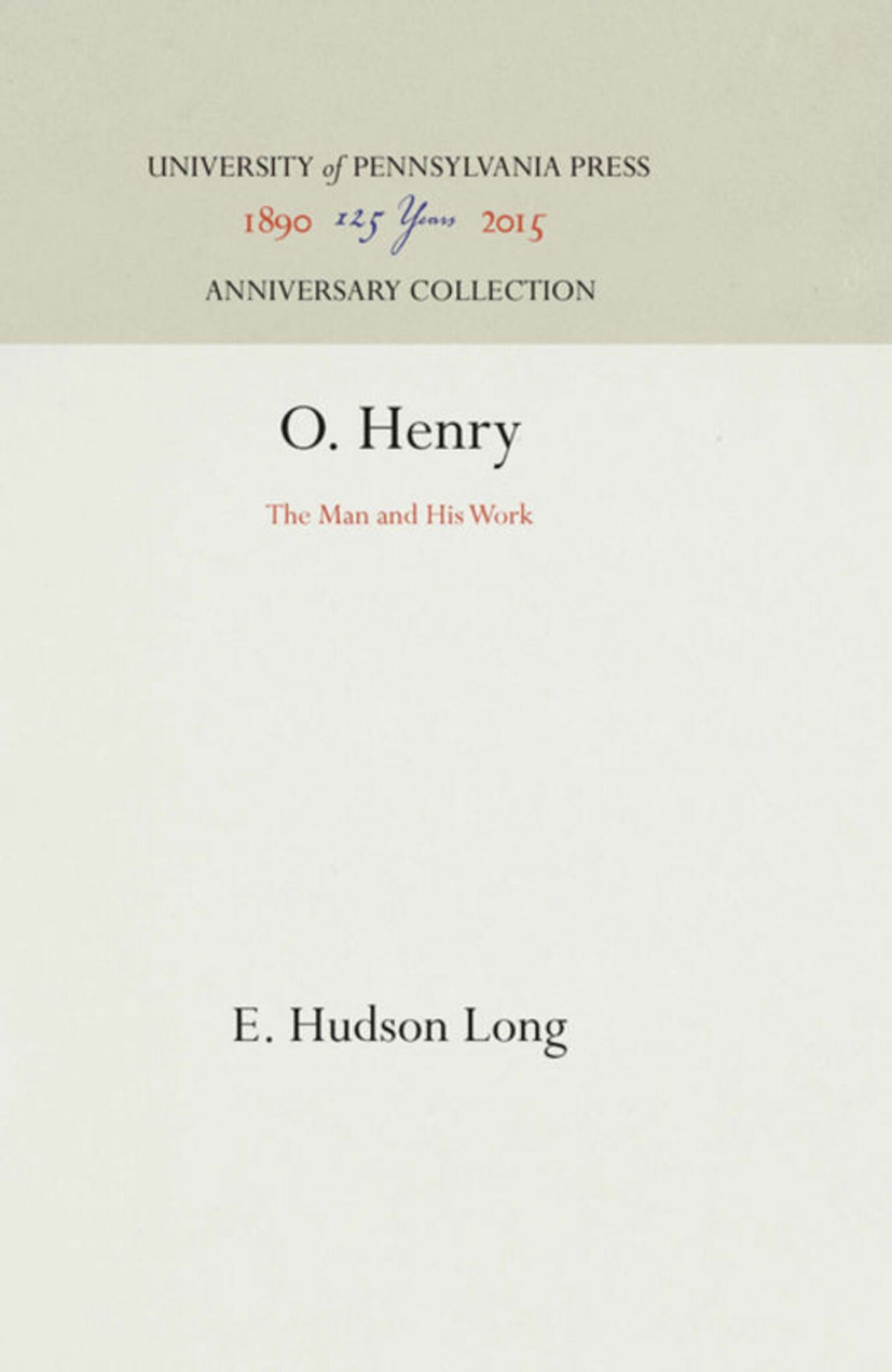 Cover image for O. Henry ISBN 9781512817690