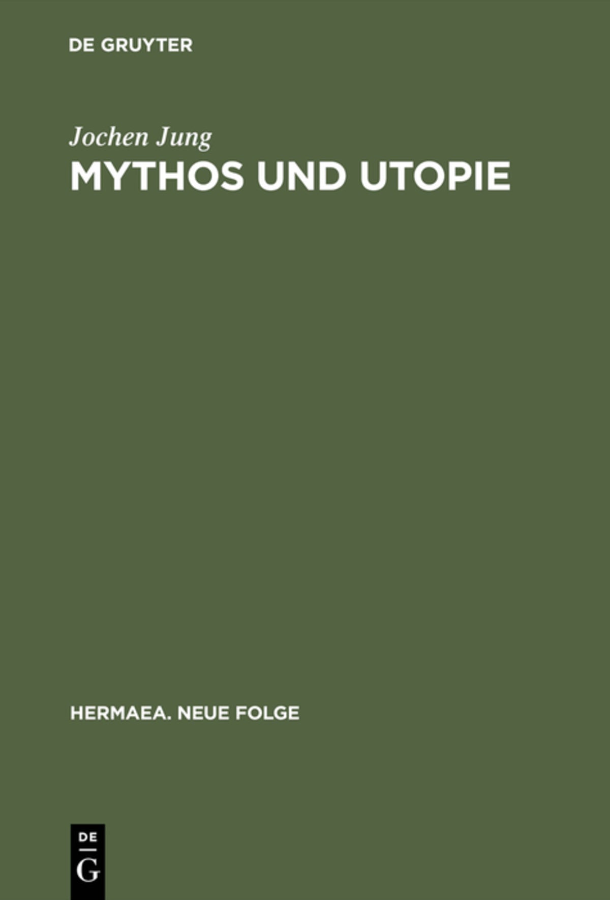 Cover image for Mythos und Utopie ISBN 9783484150294