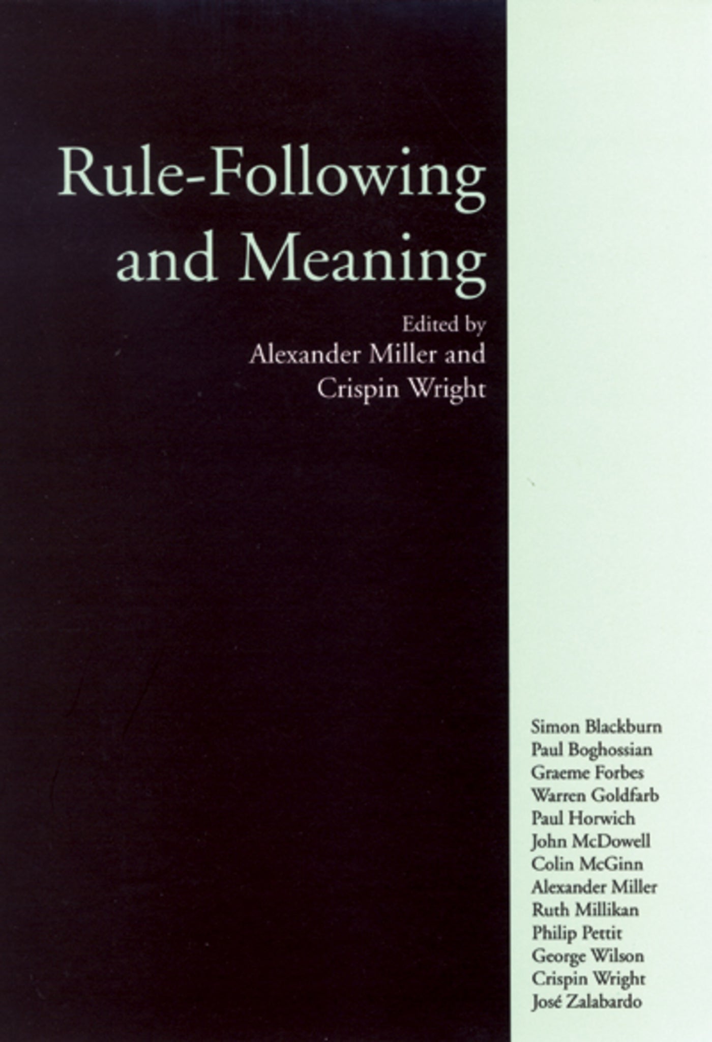 Rule-Following and Meaning
