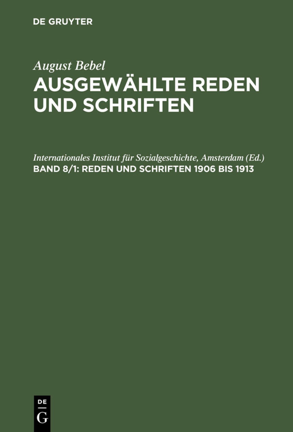 Cover image for Reden und Schriften 1906 bis 1913 ISBN 9783598112775