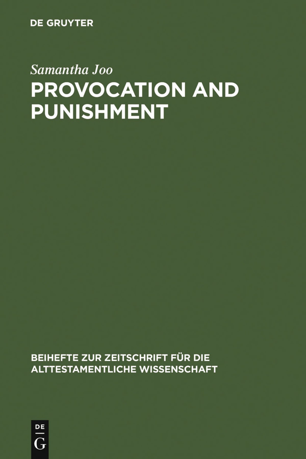 Cover image for Provocation and Punishment ISBN 9783110189940