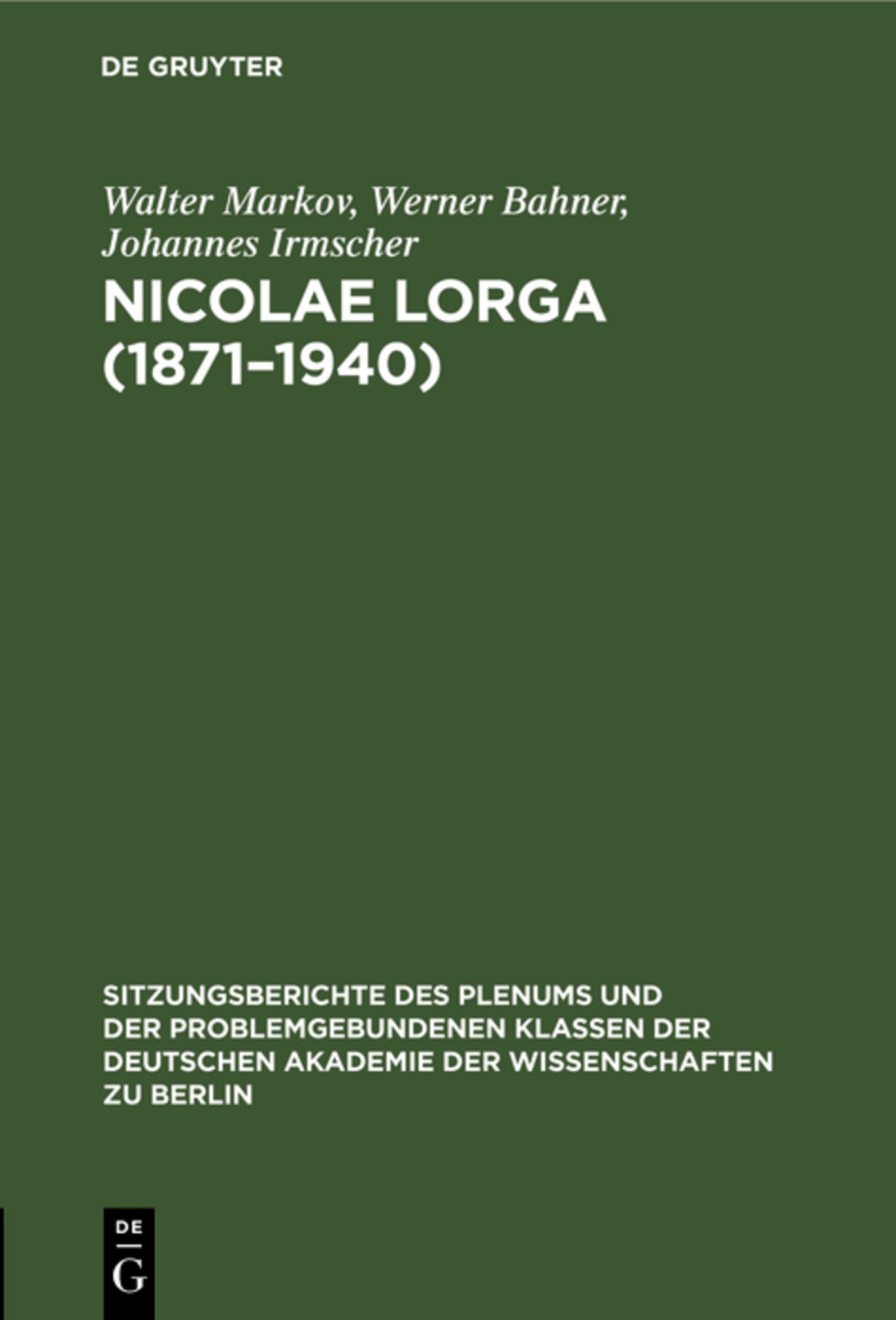 Nicolae lorga (1871–1940)