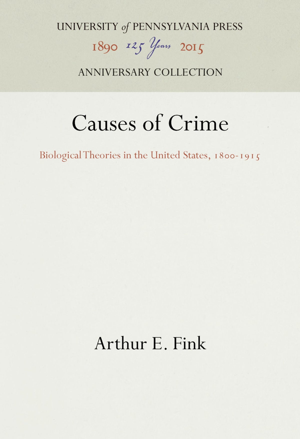 Cover image for Causes of Crime ISBN 9781512822038