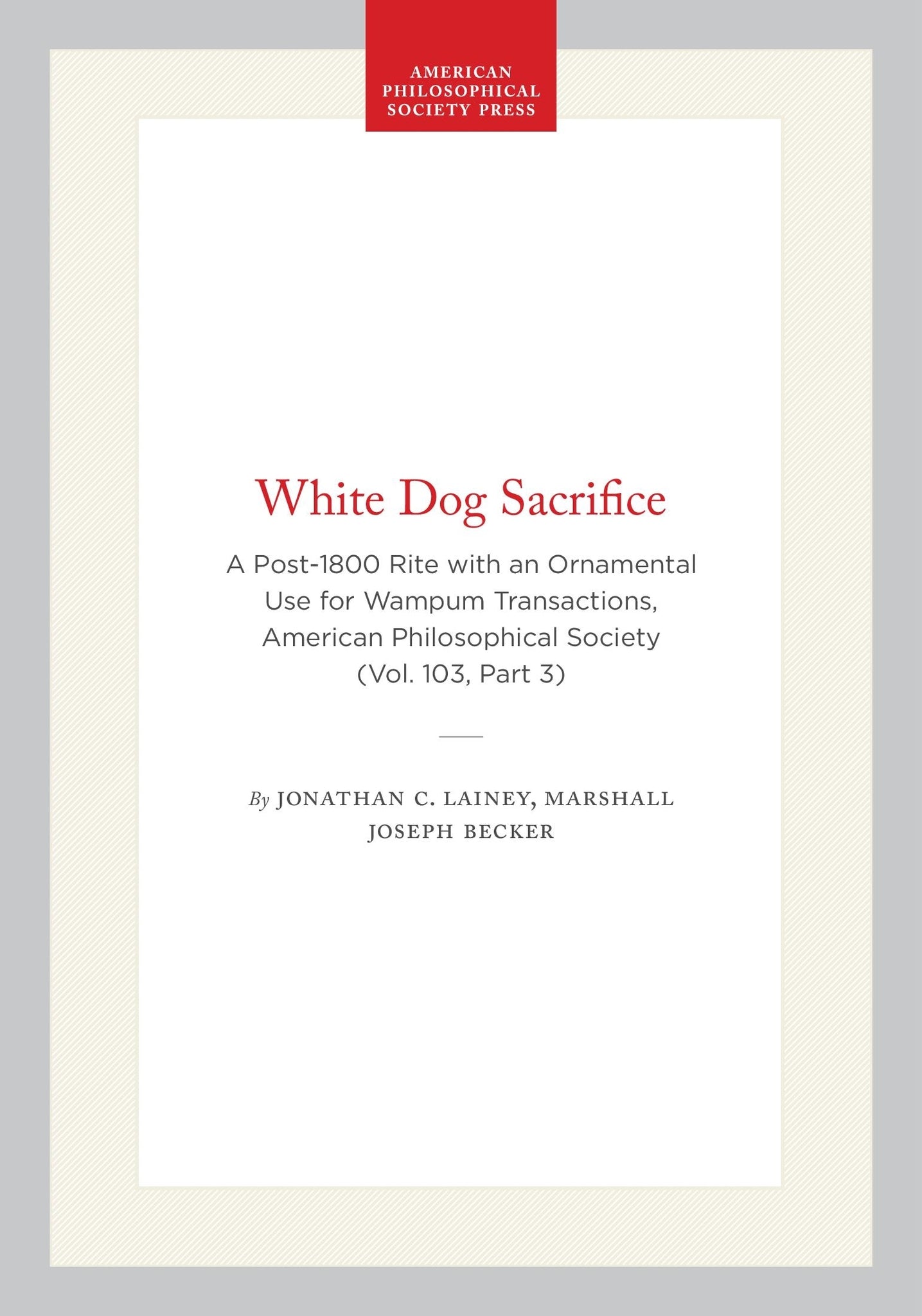 White Dog Sacrifice