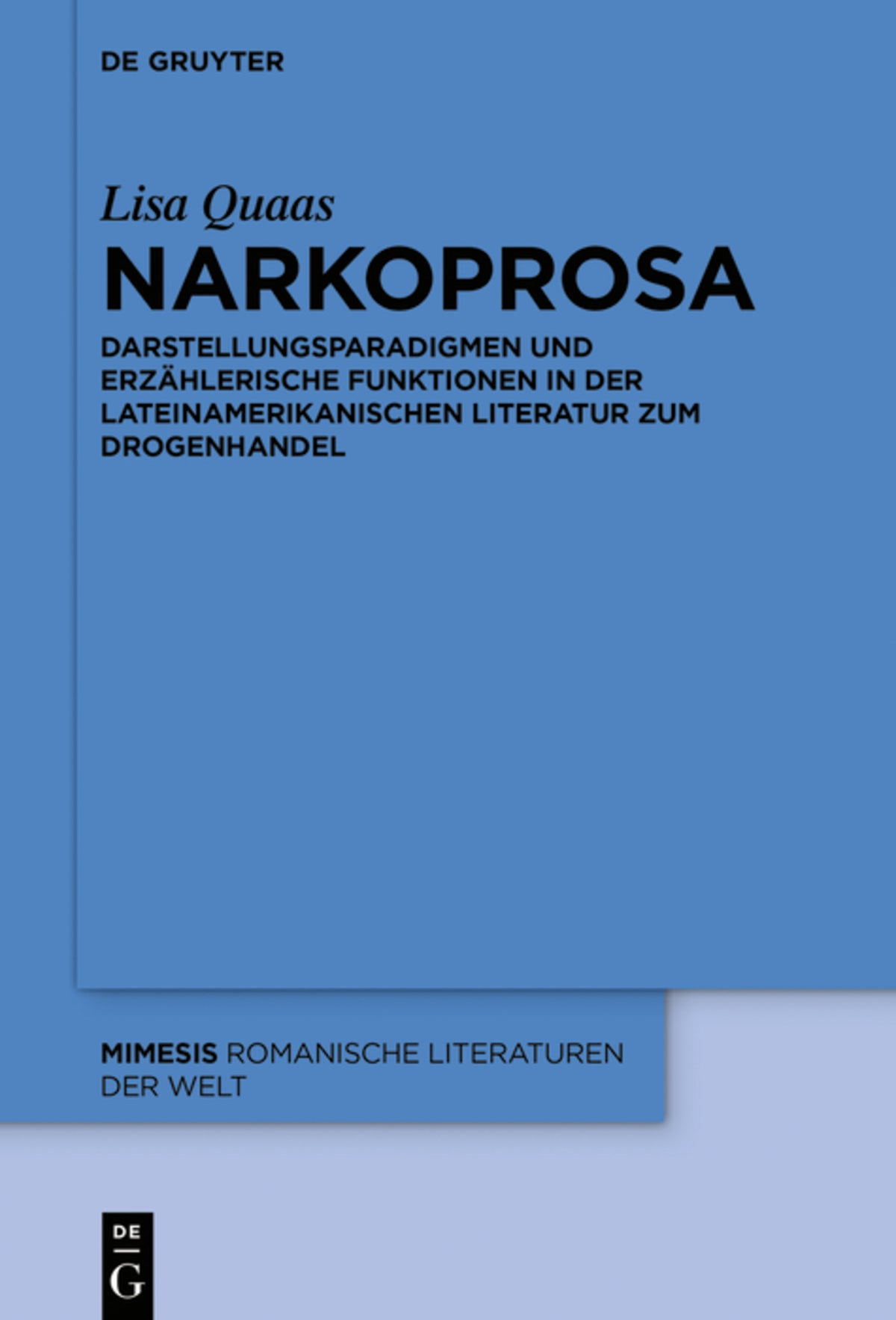 Cover image for Narkoprosa ISBN 9783110660517