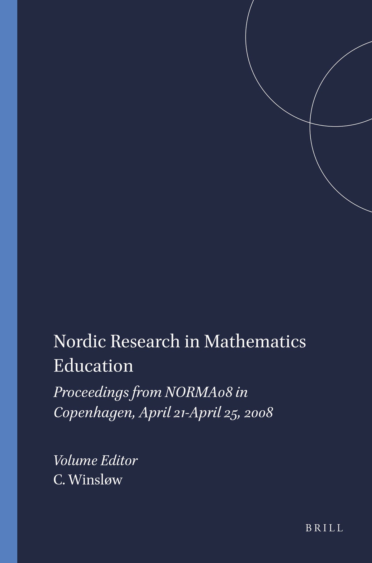 Cover image for Nordic Research in Mathematics Education ISBN 9789087907815