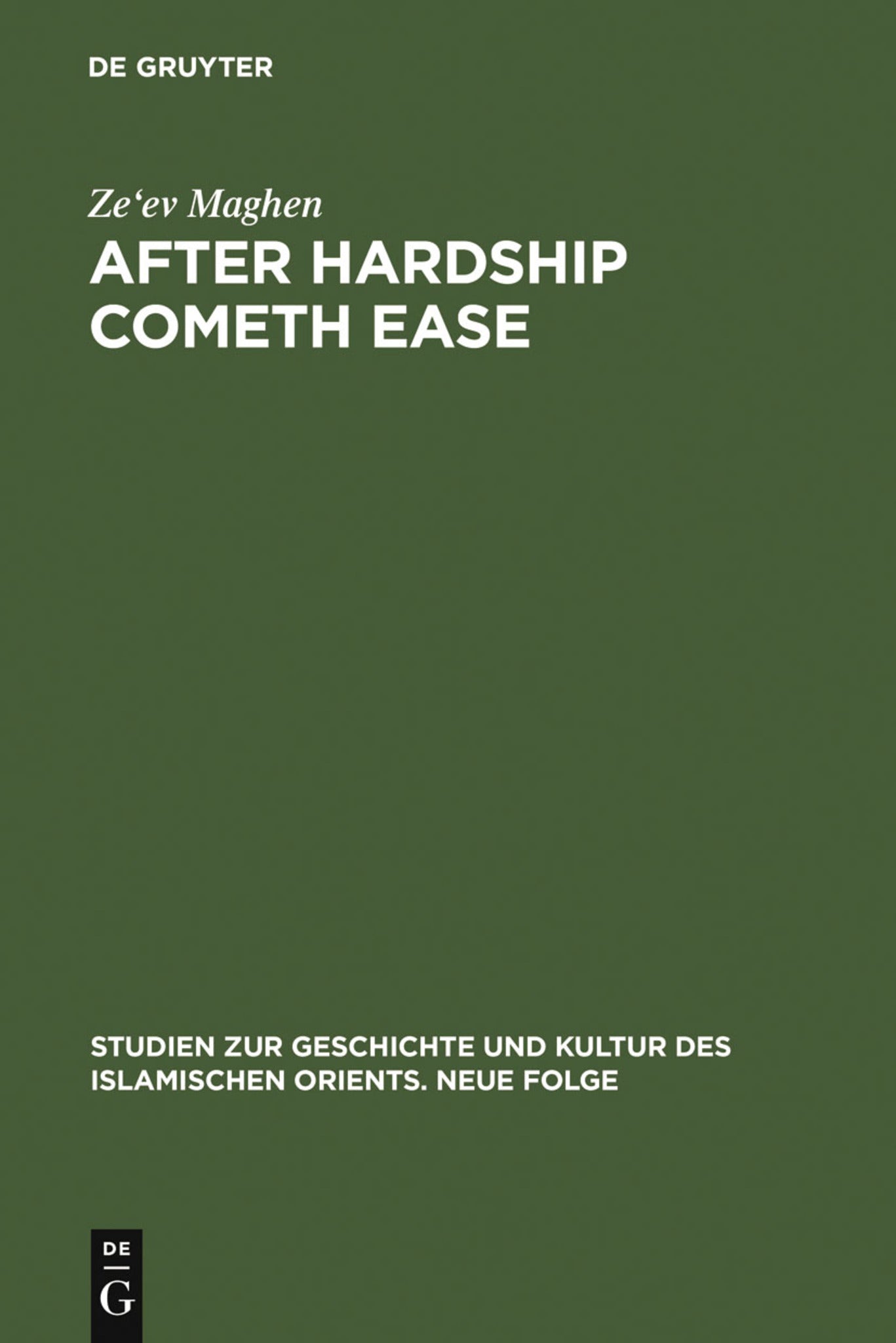 Cover image for After Hardship Cometh Ease ISBN 9783110184549