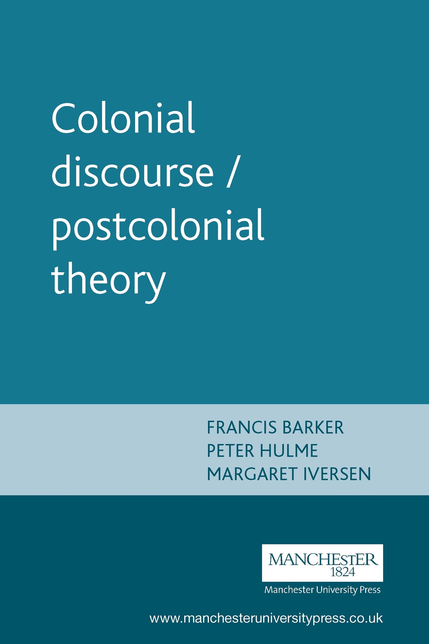 Cover image for Colonial discourse / postcolonial theory ISBN 9780719048760