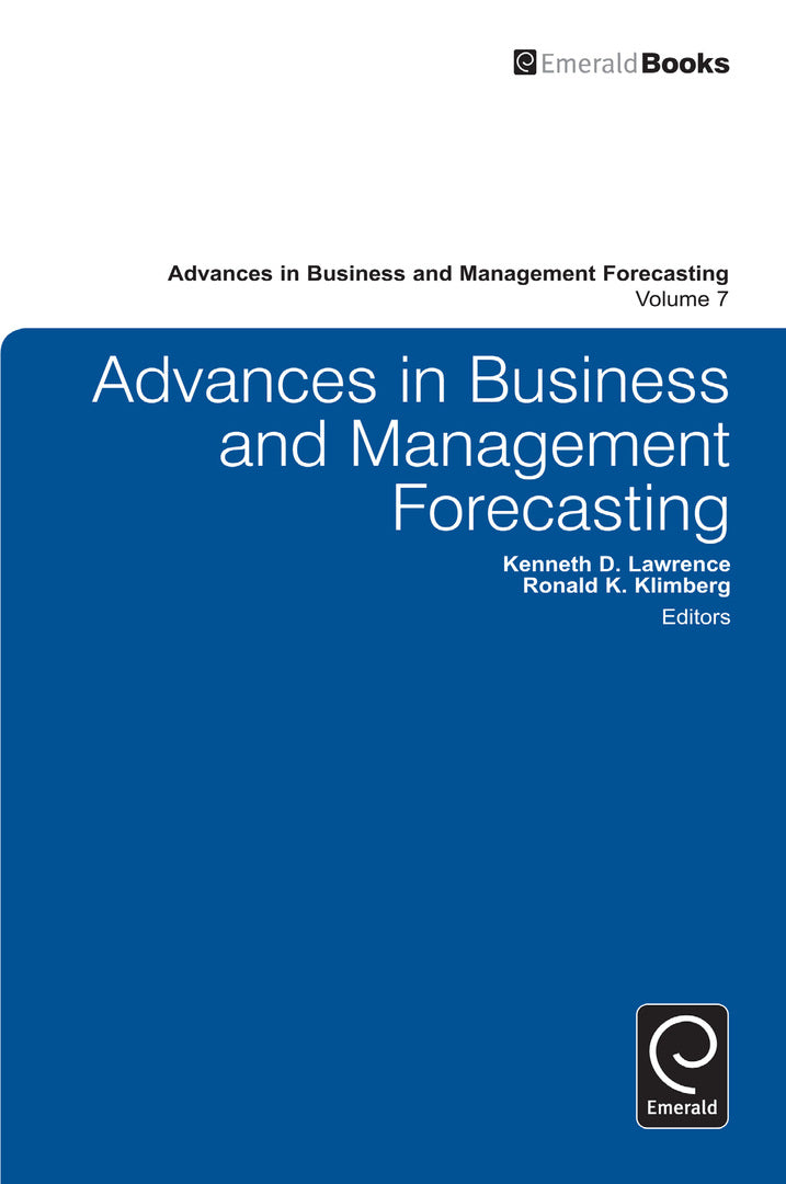 Cover image for Advances in Business and Management Forecasting ISBN 9780857242013