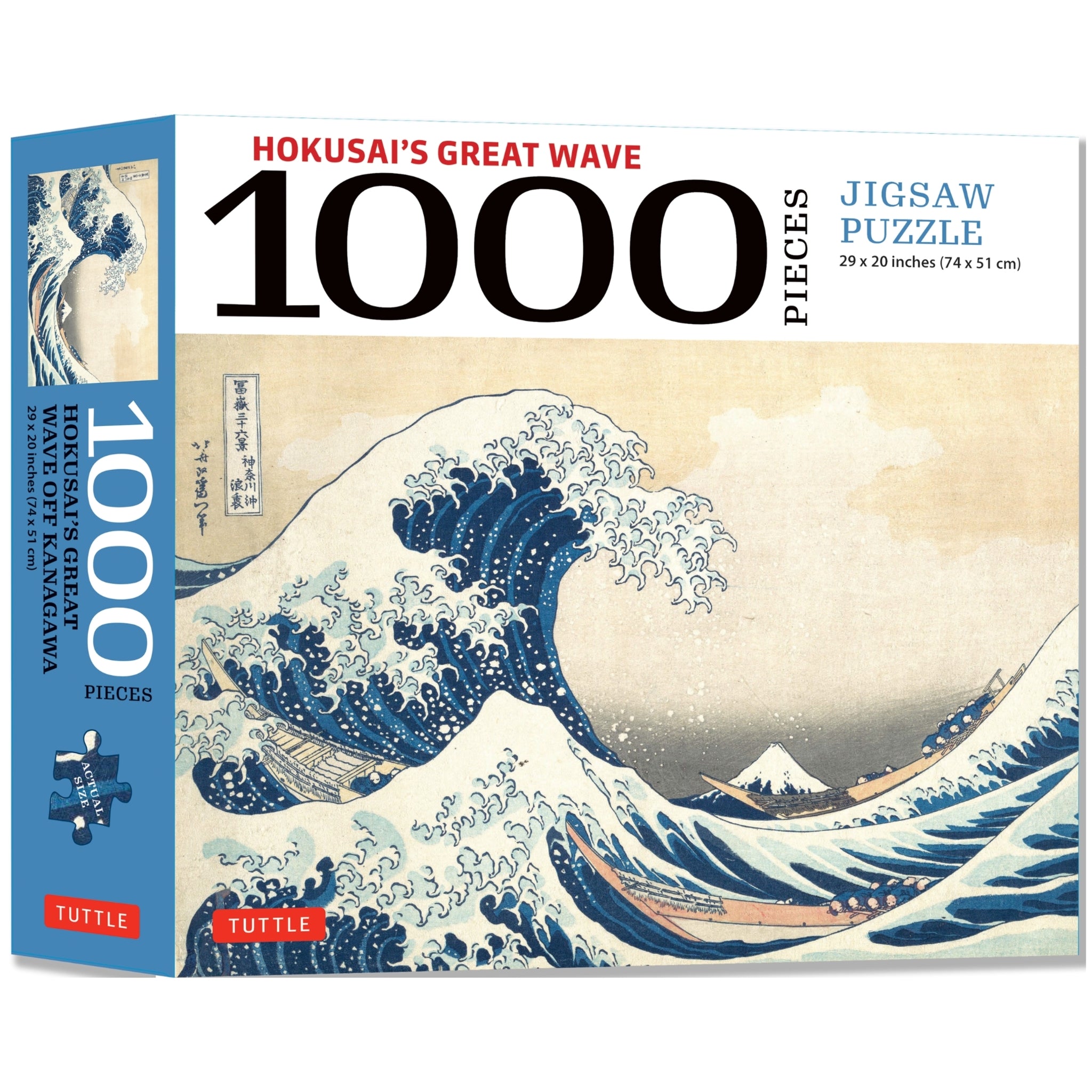 Cover image for Hokusai's Great Wave  - 1000 Piece Jigsaw Puzzle ISBN 9780804857369