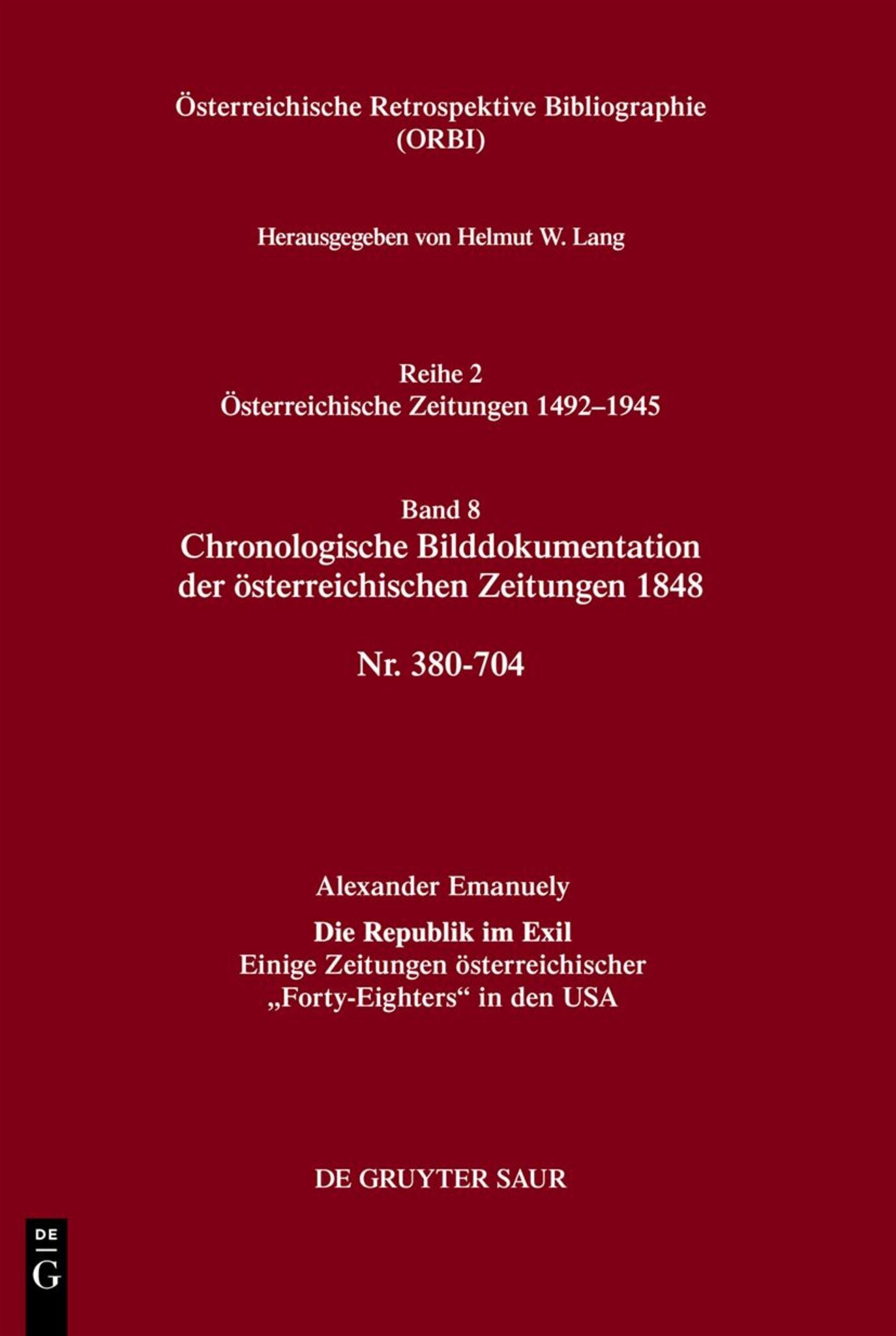 Chronologische Bilddokumentation der österreichischen Zeitungen 1848