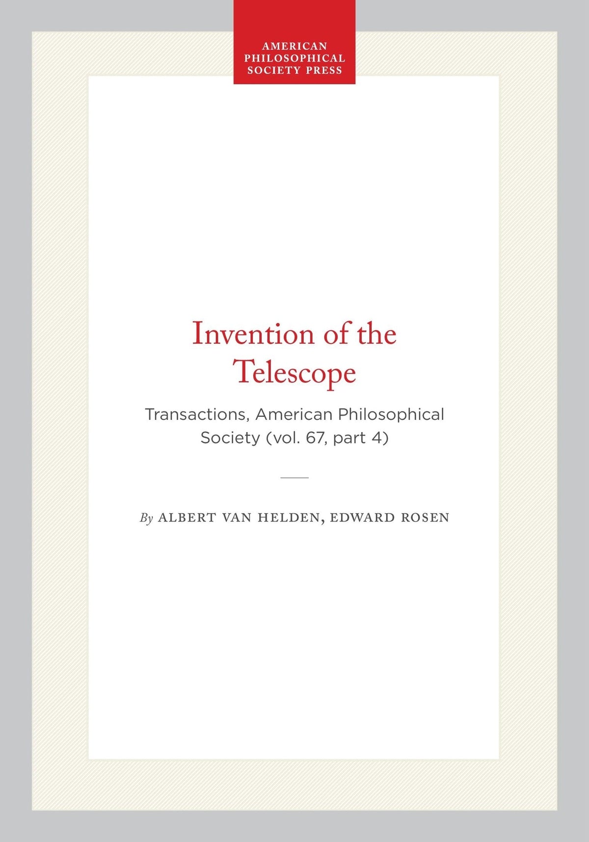 Cover image for Invention of the Telescope ISBN 9798893983647