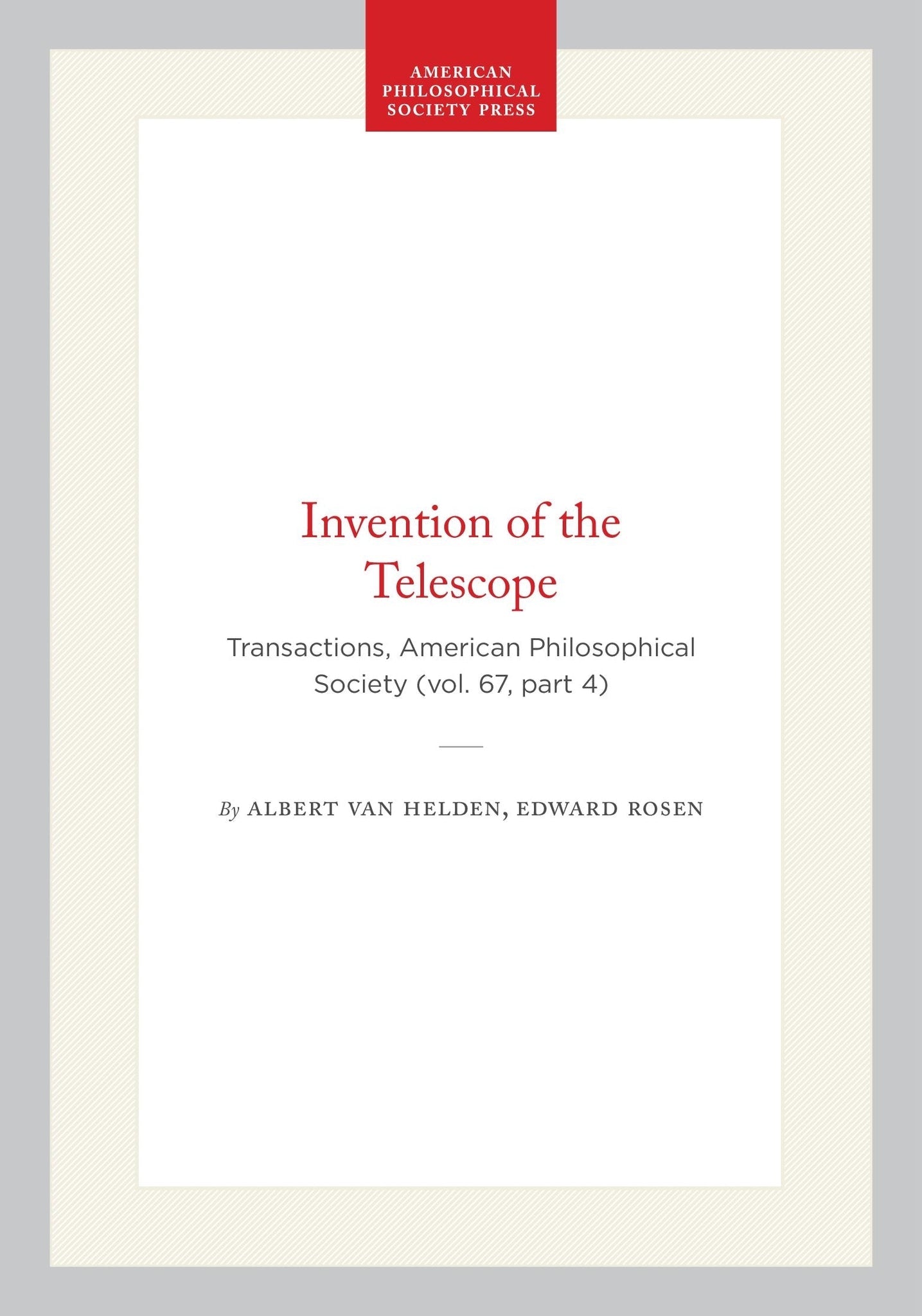 Cover image for Invention of the Telescope ISBN 9798893983647