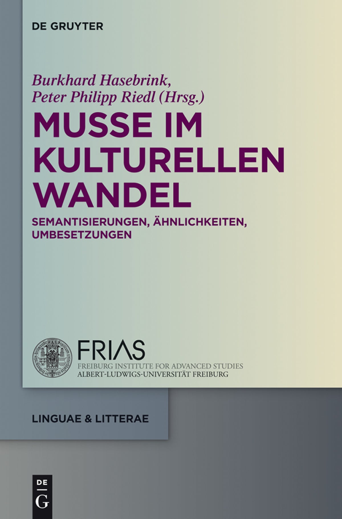 Cover image for Muße im kulturellen Wandel ISBN 9783110307610