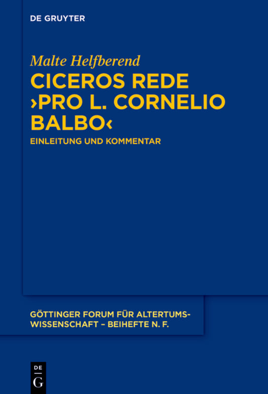 Ciceros Rede ›Pro L. Cornelio Balbo‹