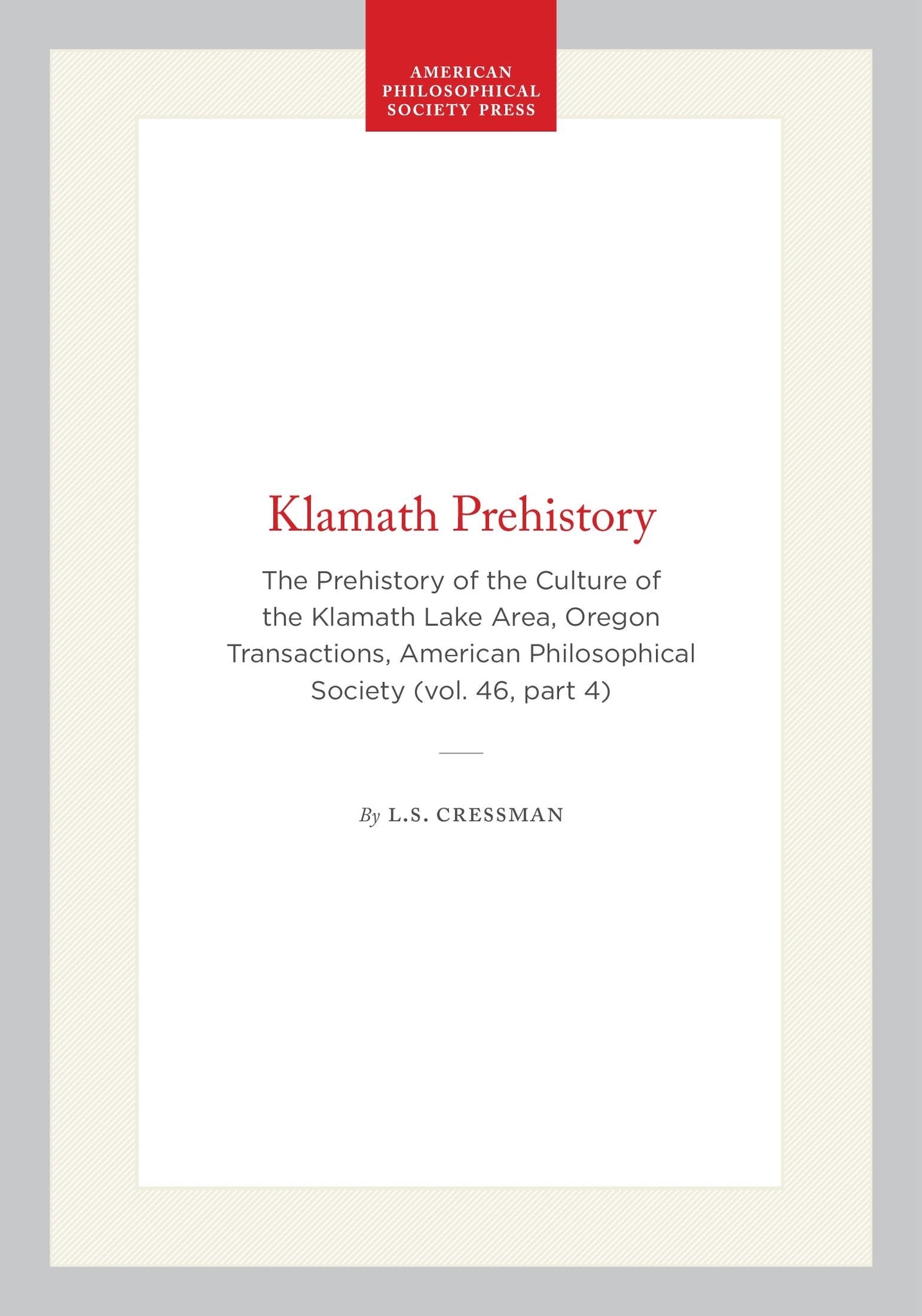Klamath Prehistory