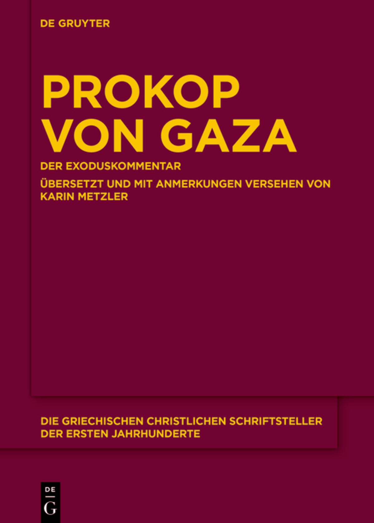 Cover image for Prokop von Gaza ISBN 9783110694864