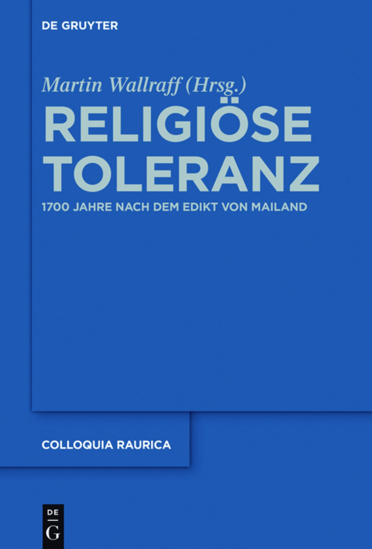 Cover image for Religiöse Toleranz ISBN 9783110370874