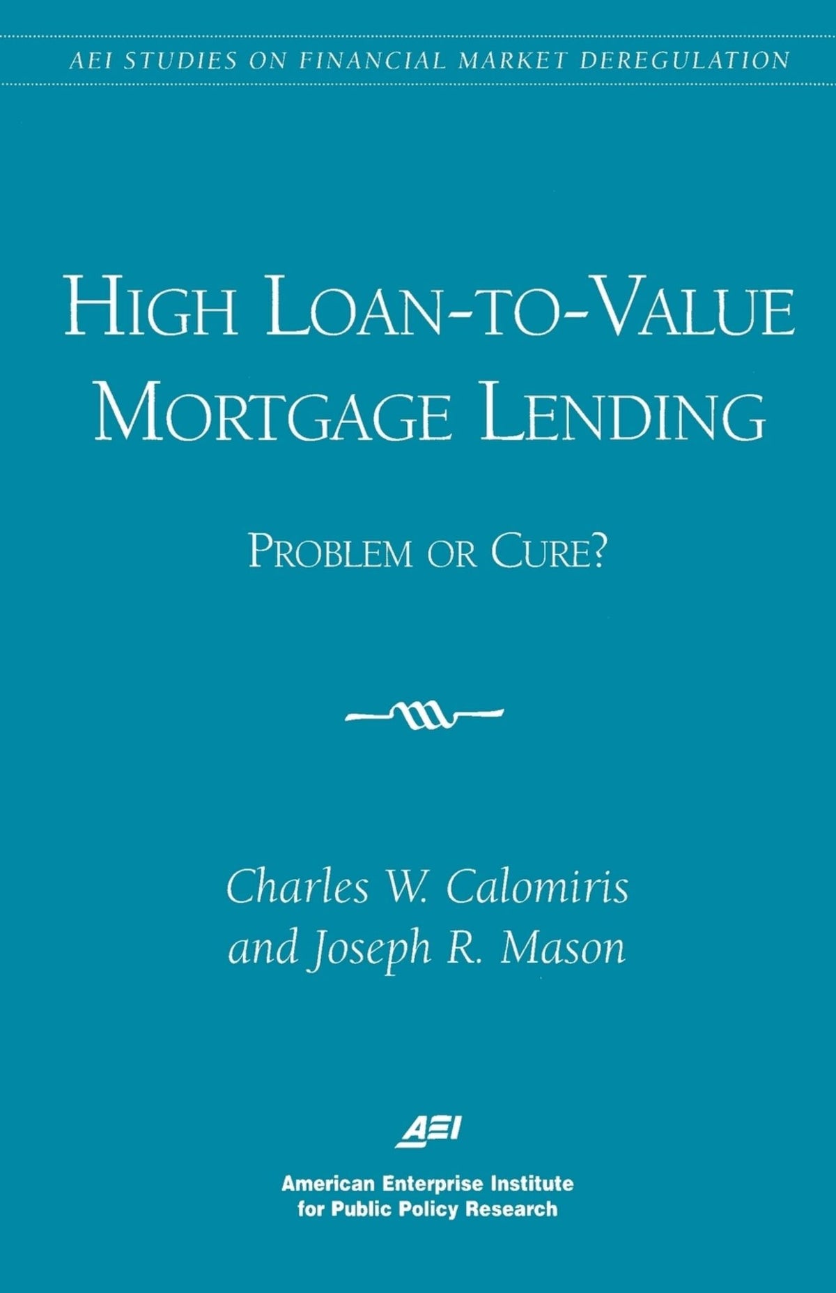 Cover image for High Loan-to-Value Mortgage Lending: Problem or Cure? ISBN 9780844771250