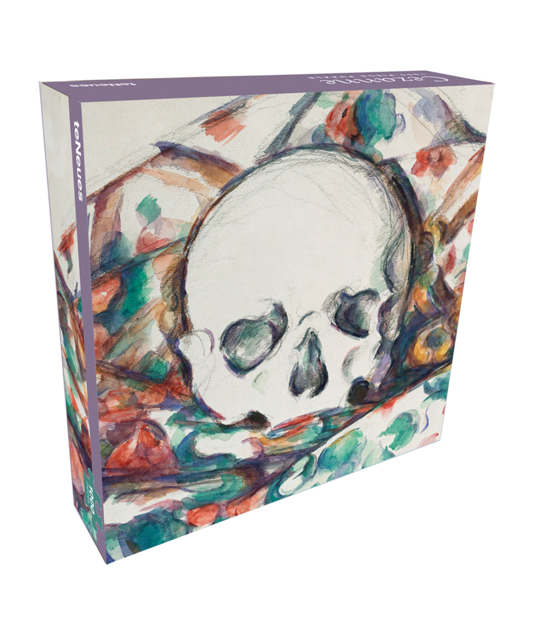 teNeues -  1,000 Piece Puzzle: Skull on a Curtain by Paul Cezanne, Full Color, 20 x 20" Puzzle, Poster Guide Insert Included