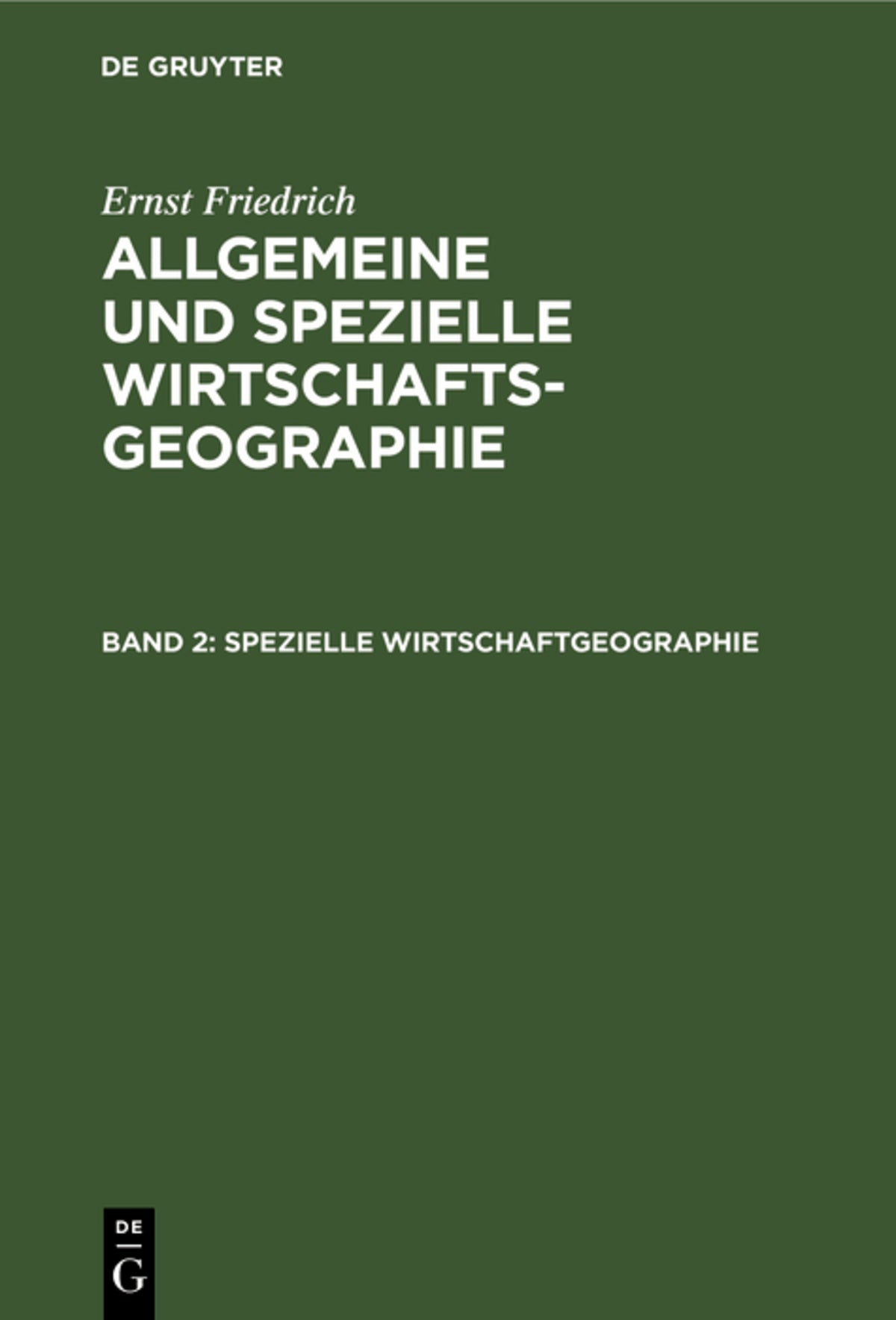 Cover image for Spezielle Wirtschaftgeographie ISBN 9783111062815