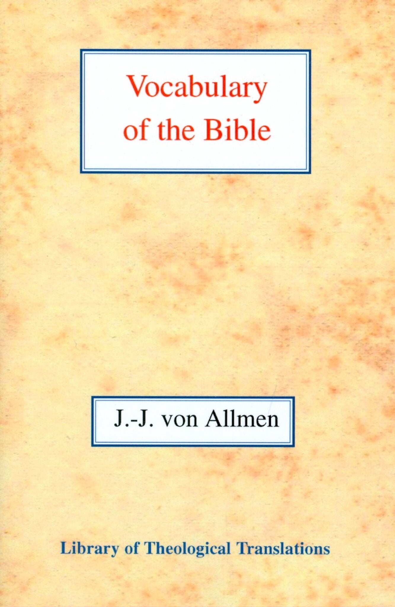 Vocabulary of the Bible