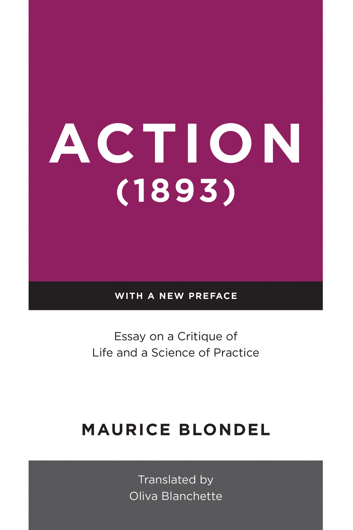 Cover image for Action (1893) ISBN 9780268201555