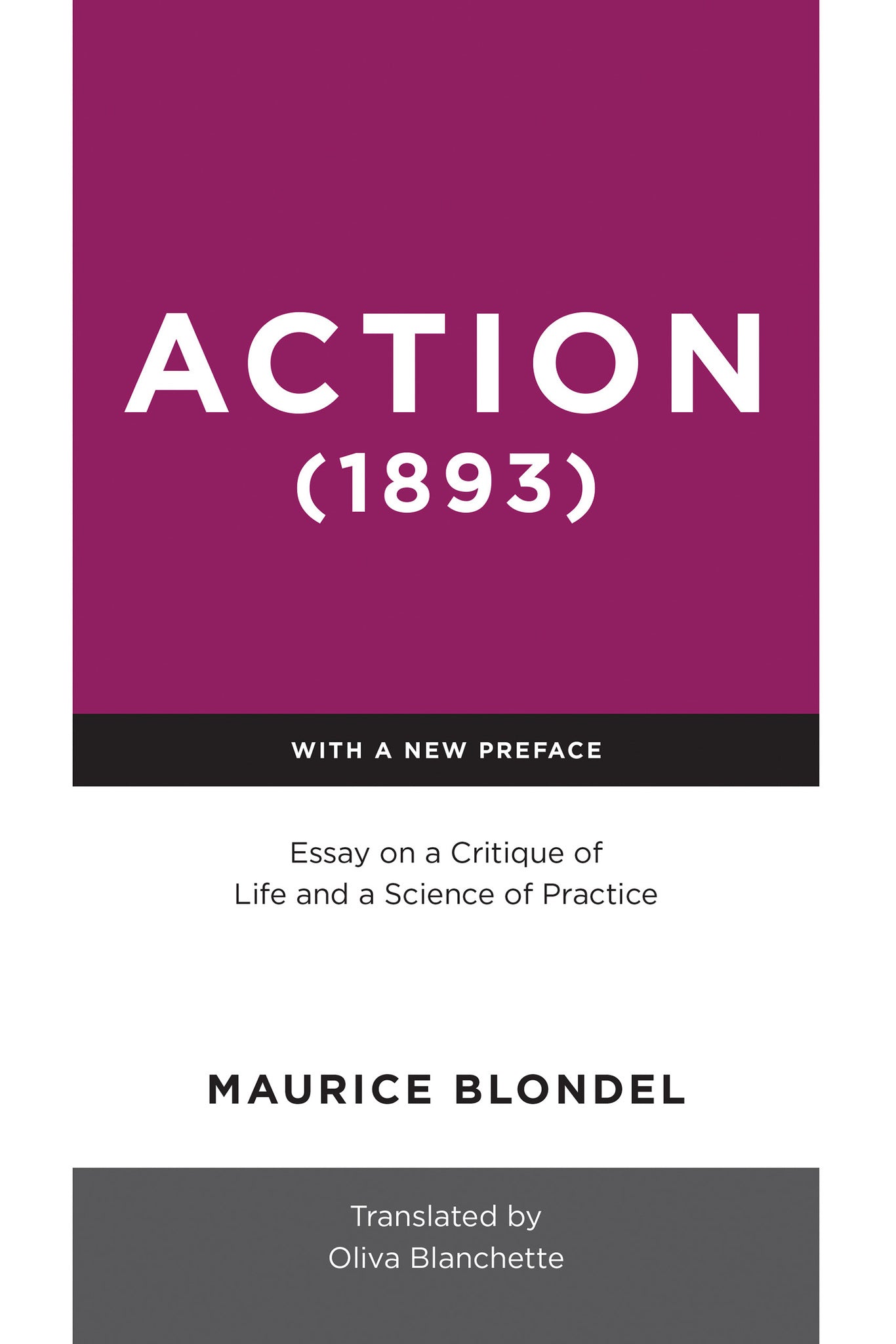 Cover image for Action (1893) ISBN 9780268201555