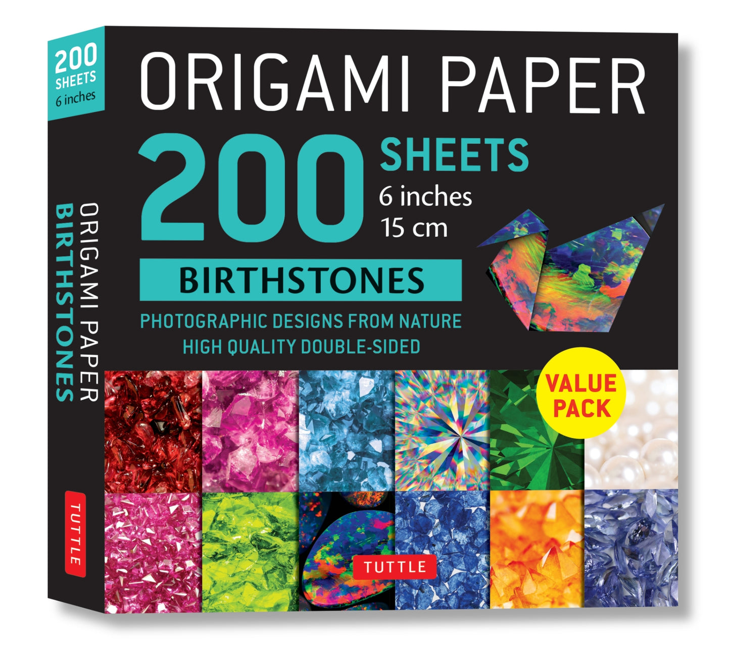 Origami Paper 200 sheets Birthstones 6" (15 cm)
