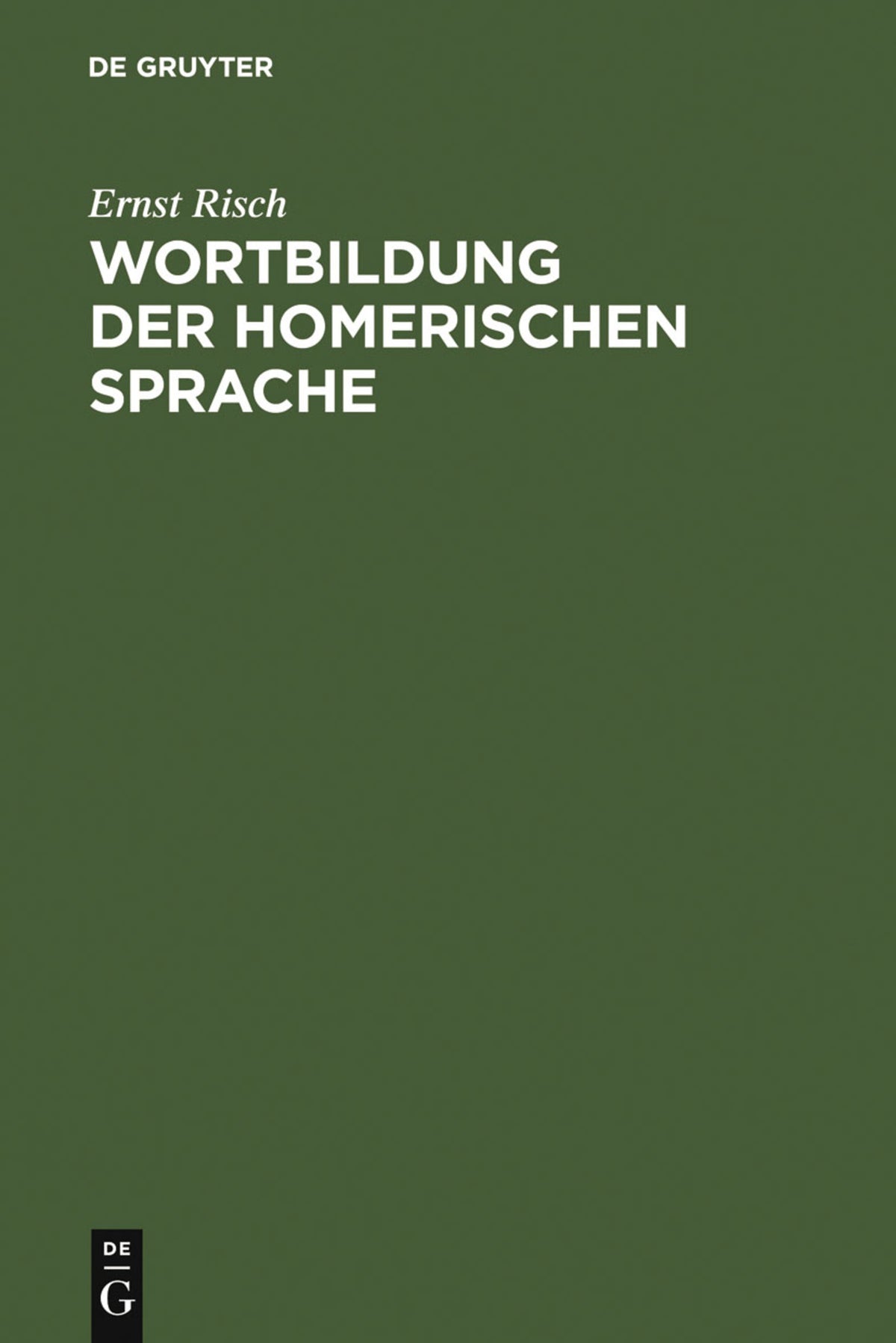 Cover image for Wortbildung der homerischen Sprache ISBN 9783110037999