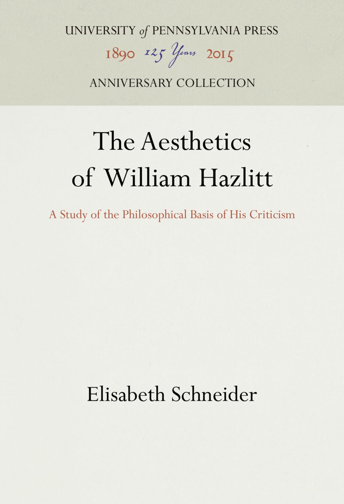 The Aesthetics of William Hazlitt