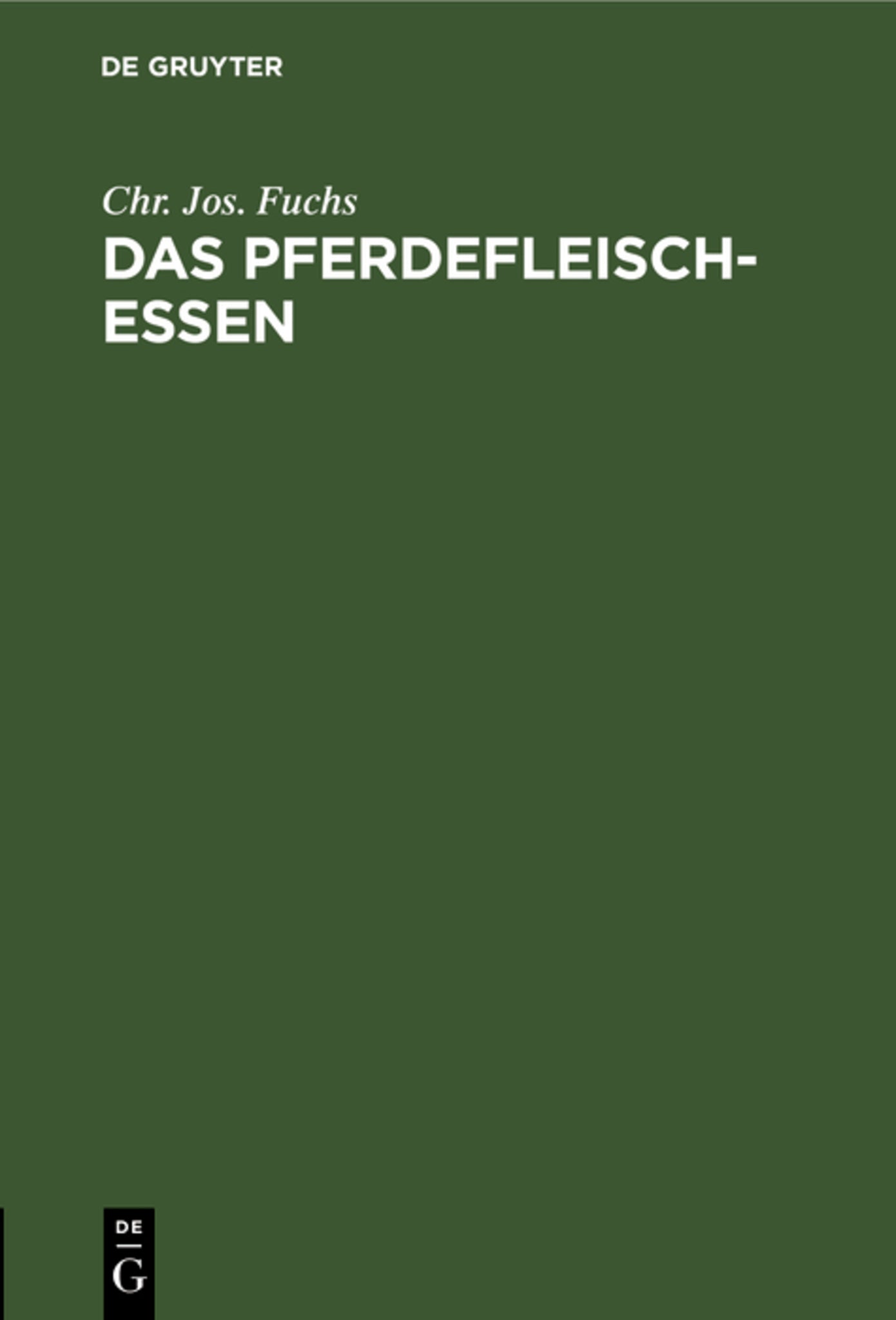 Das Pferdefleischessen