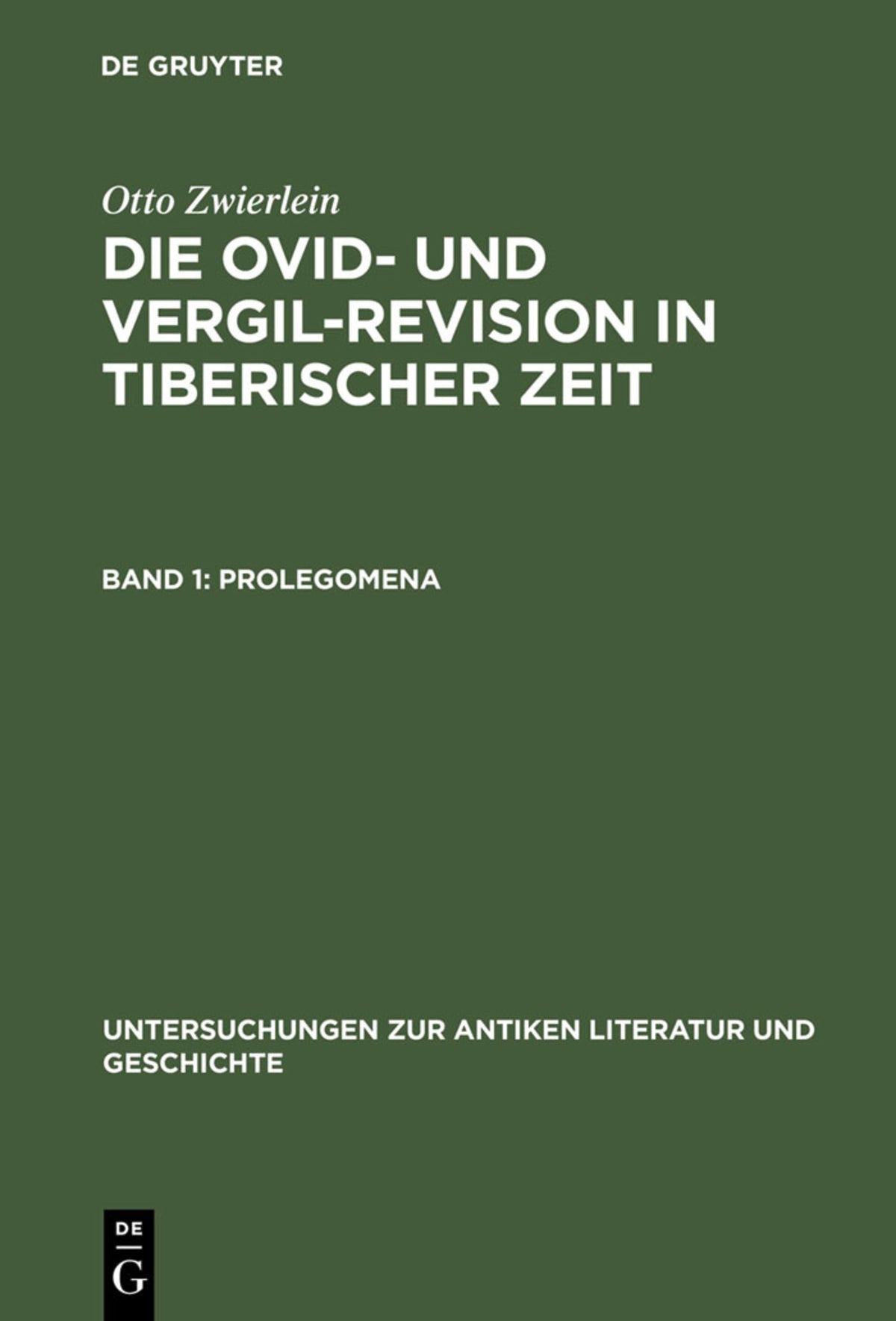 Cover image for Prolegomena ISBN 9783110166354