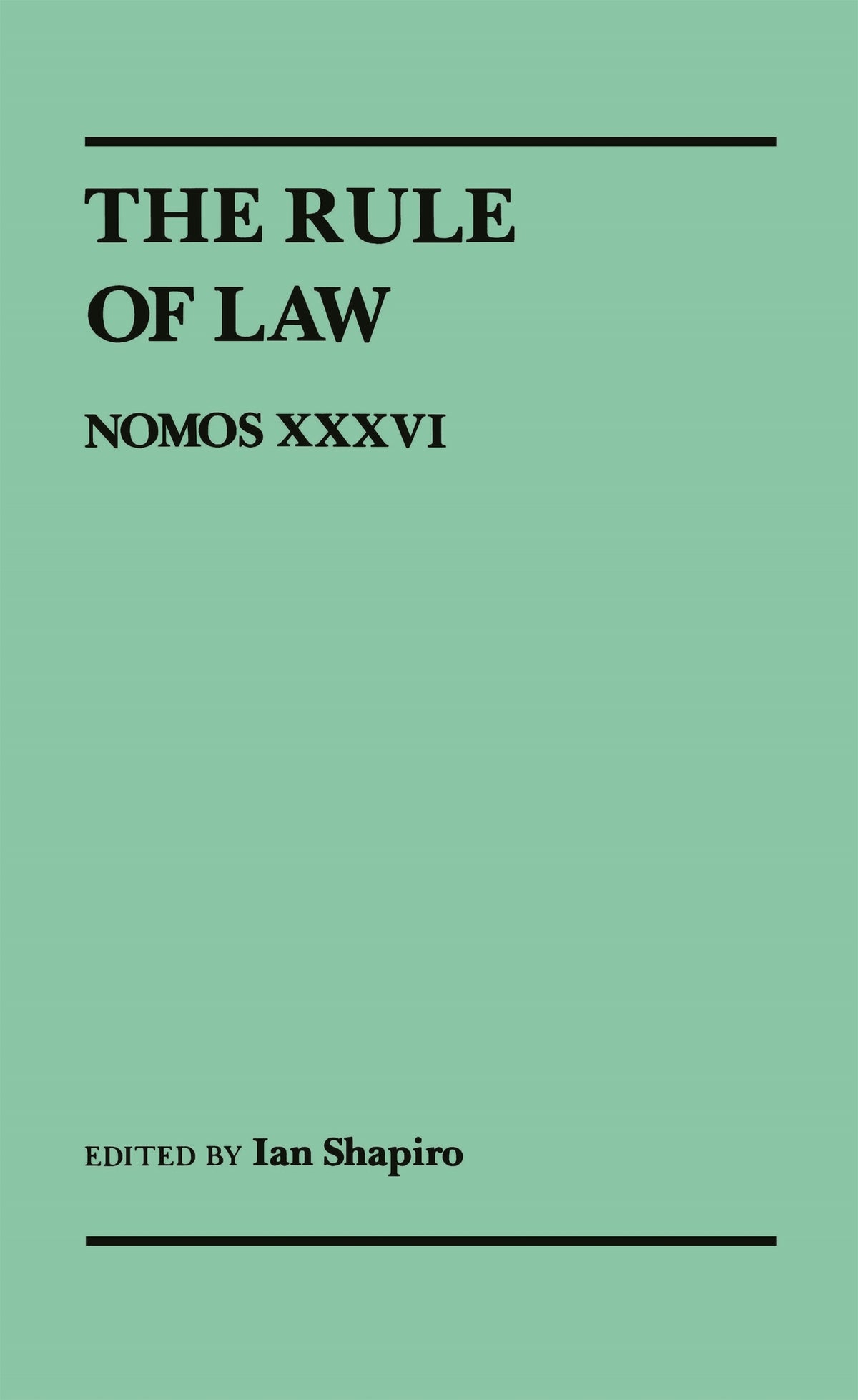 Cover image for The Rule of Law ISBN 9780814780244