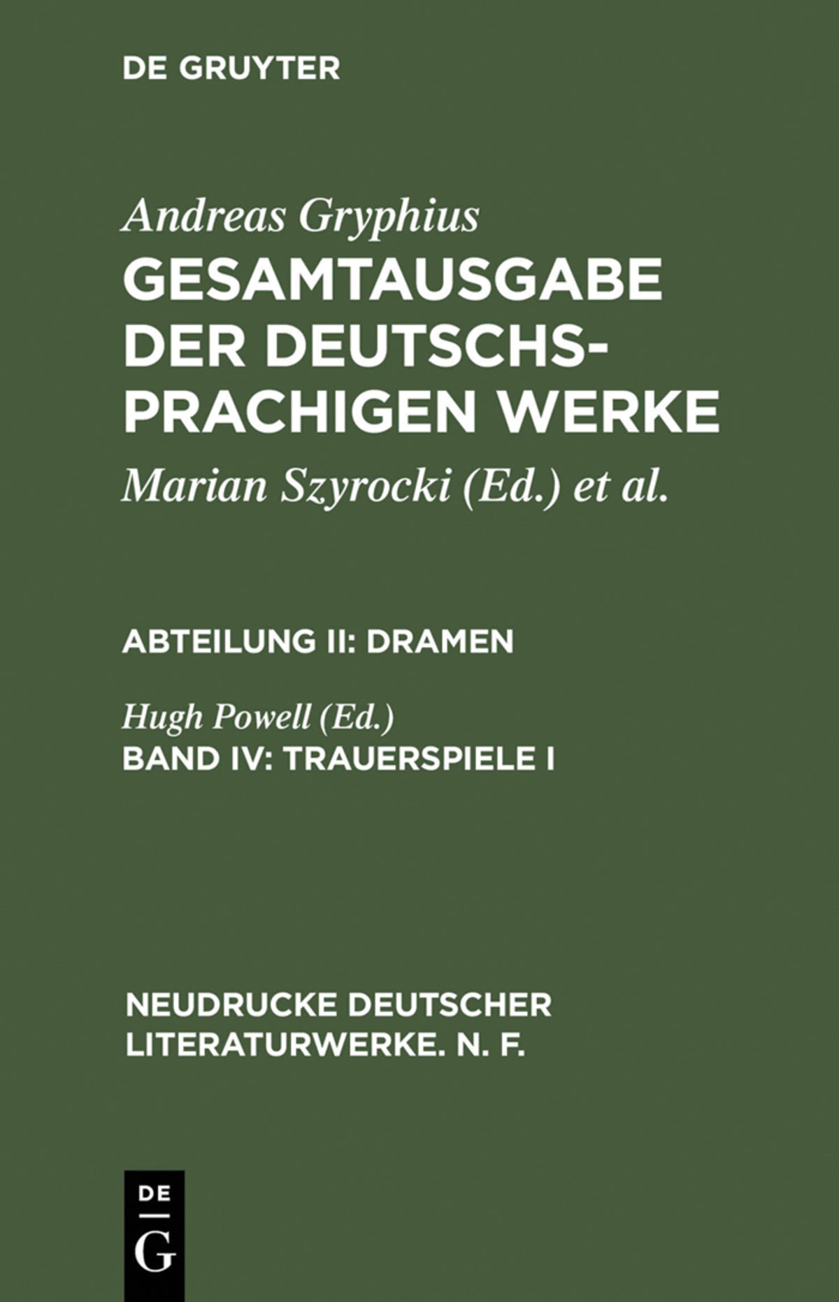 Cover image for Trauerspiele I ISBN 9783484170162