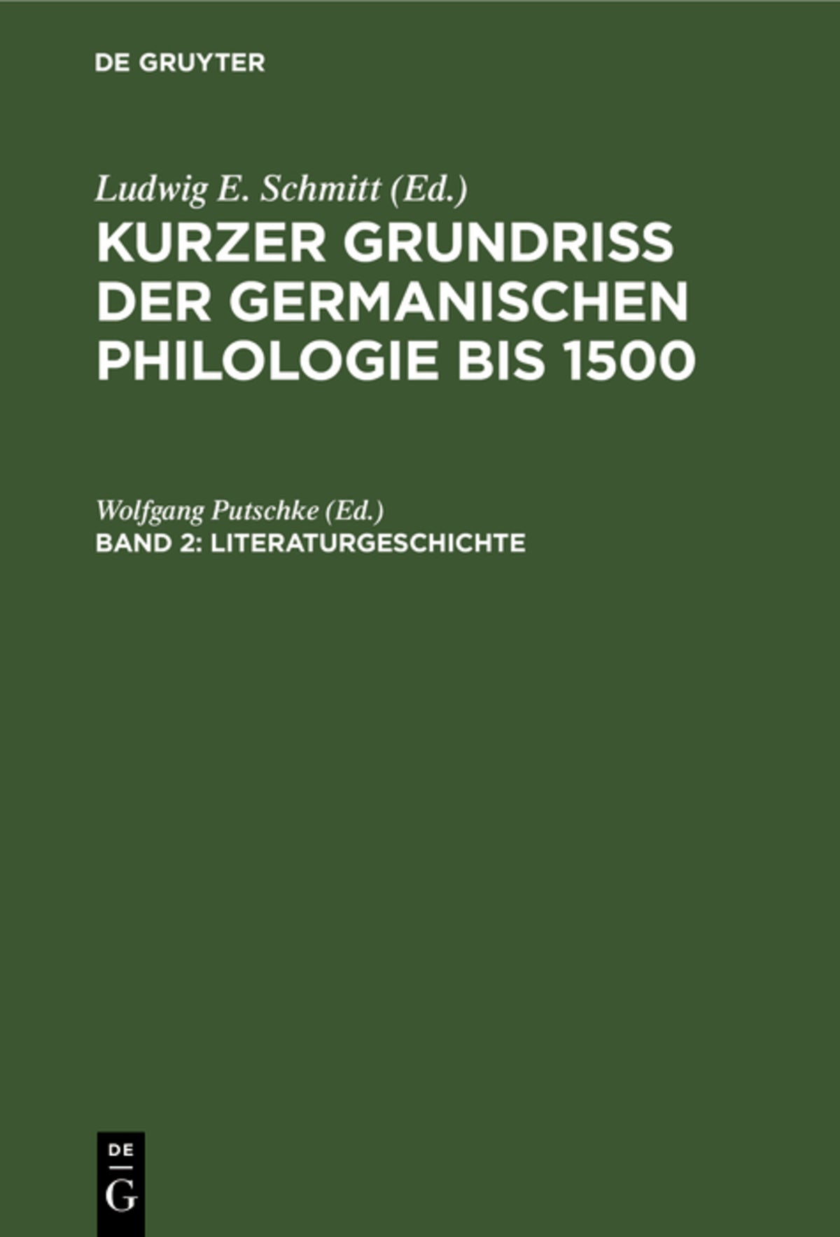 Cover image for Literaturgeschichte ISBN 9783110064681