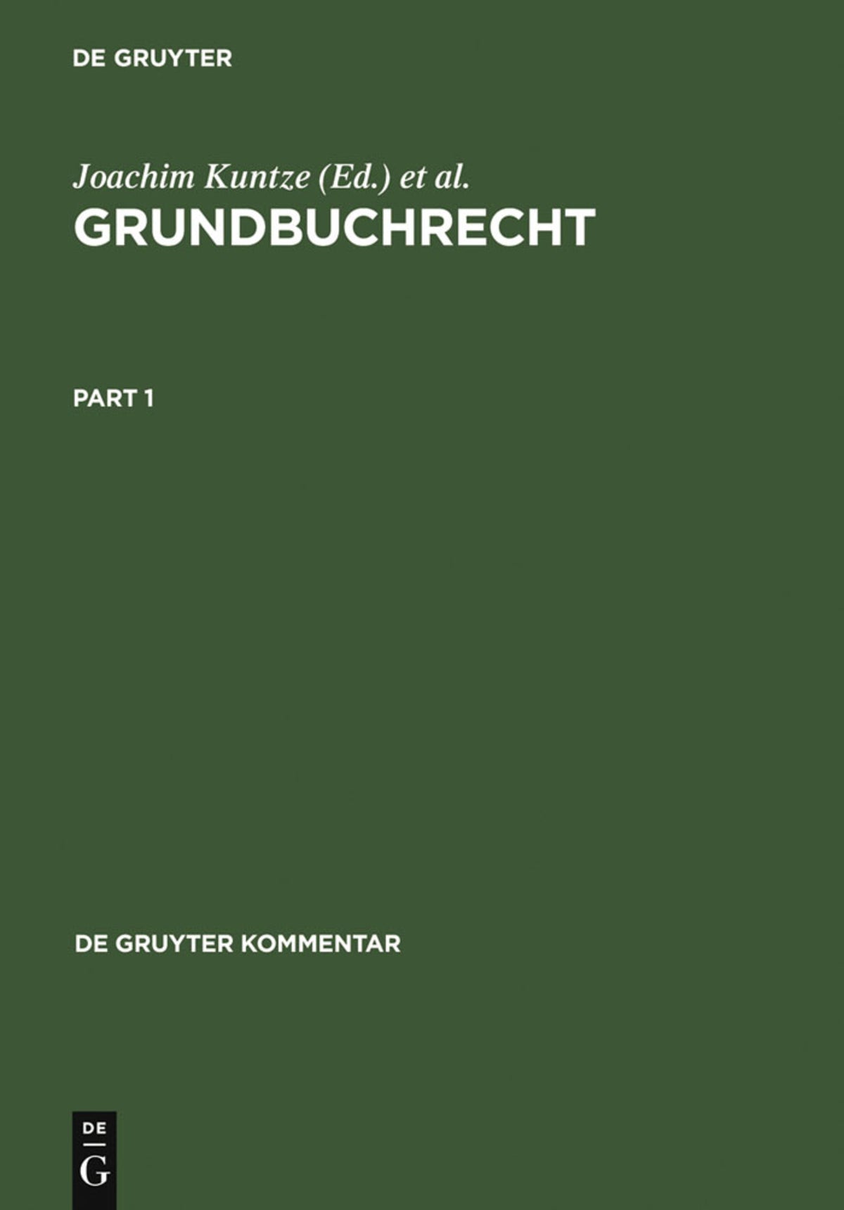Cover image for Grundbuchrecht ISBN 9783899490923