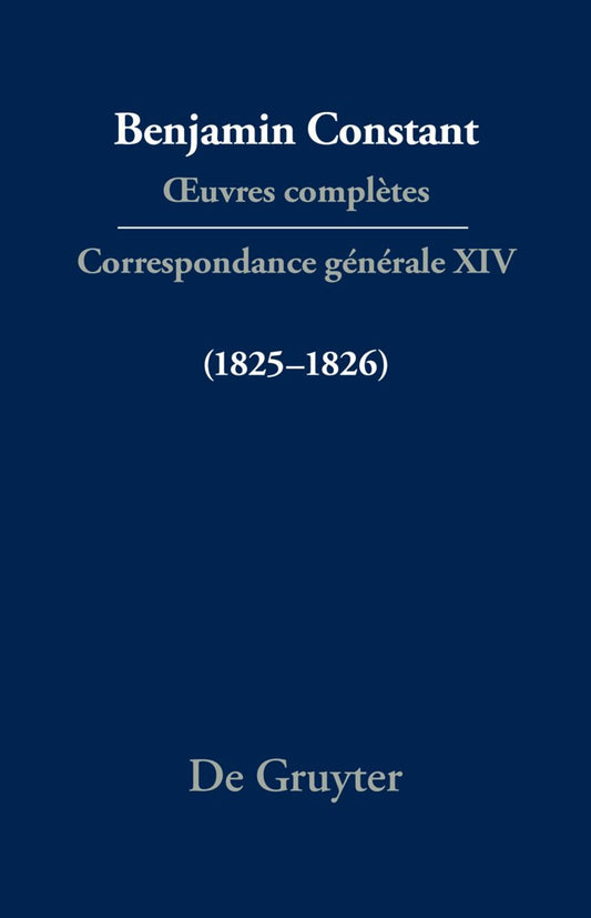 Correspondance générale 1825–1826