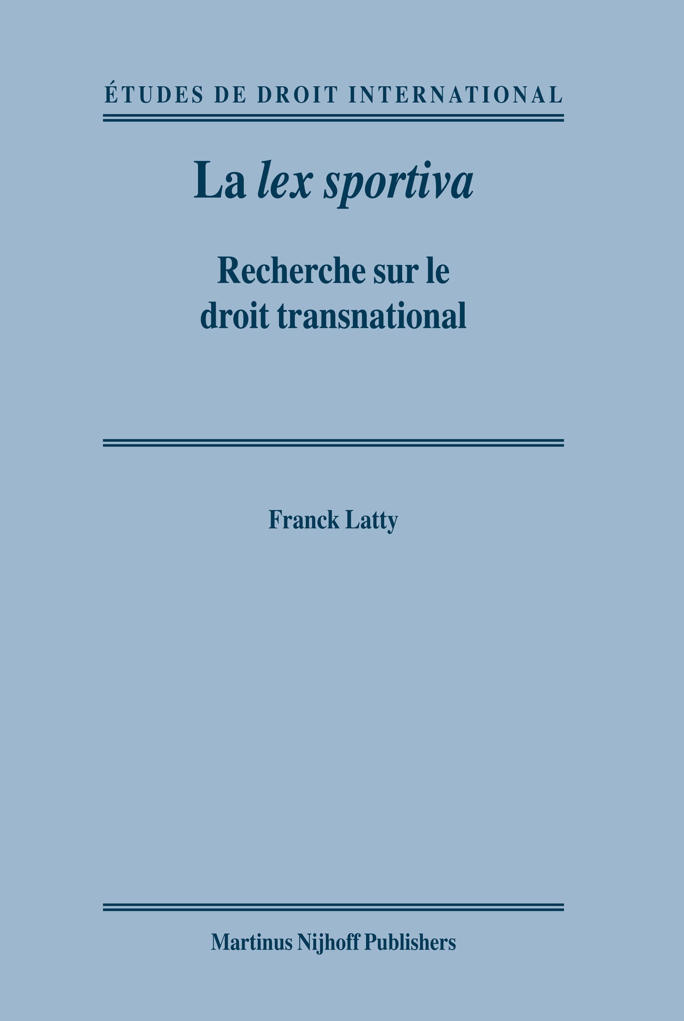 La lex sportiva