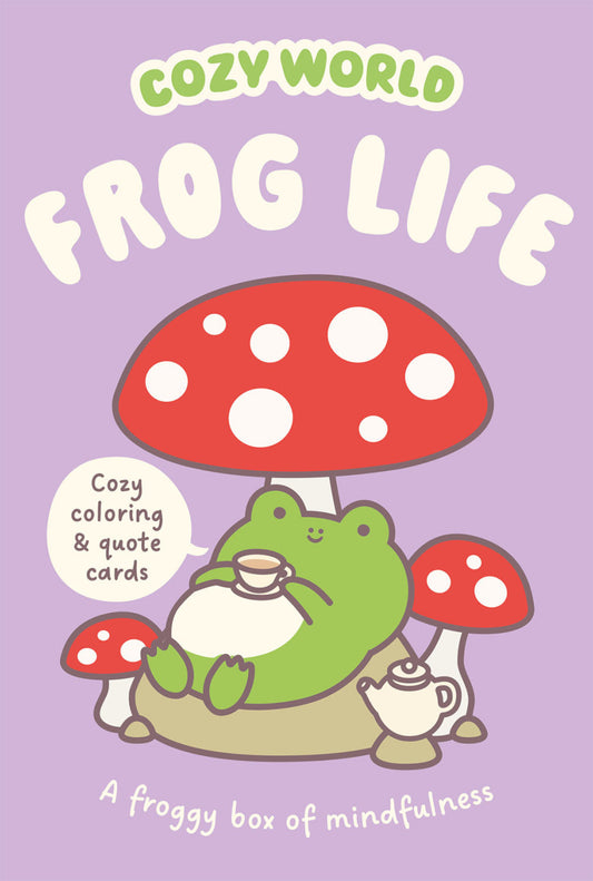 Cozy World: Frog Life Cozy Coloring & Quote Cards