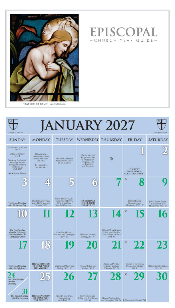 Cover image for 2027 Episcopal Church Year Guide Kalendar ISBN 9781640658745