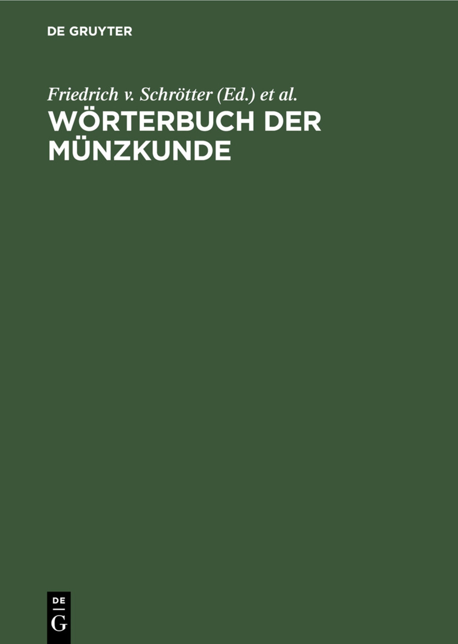 Wörterbuch der Münzkunde