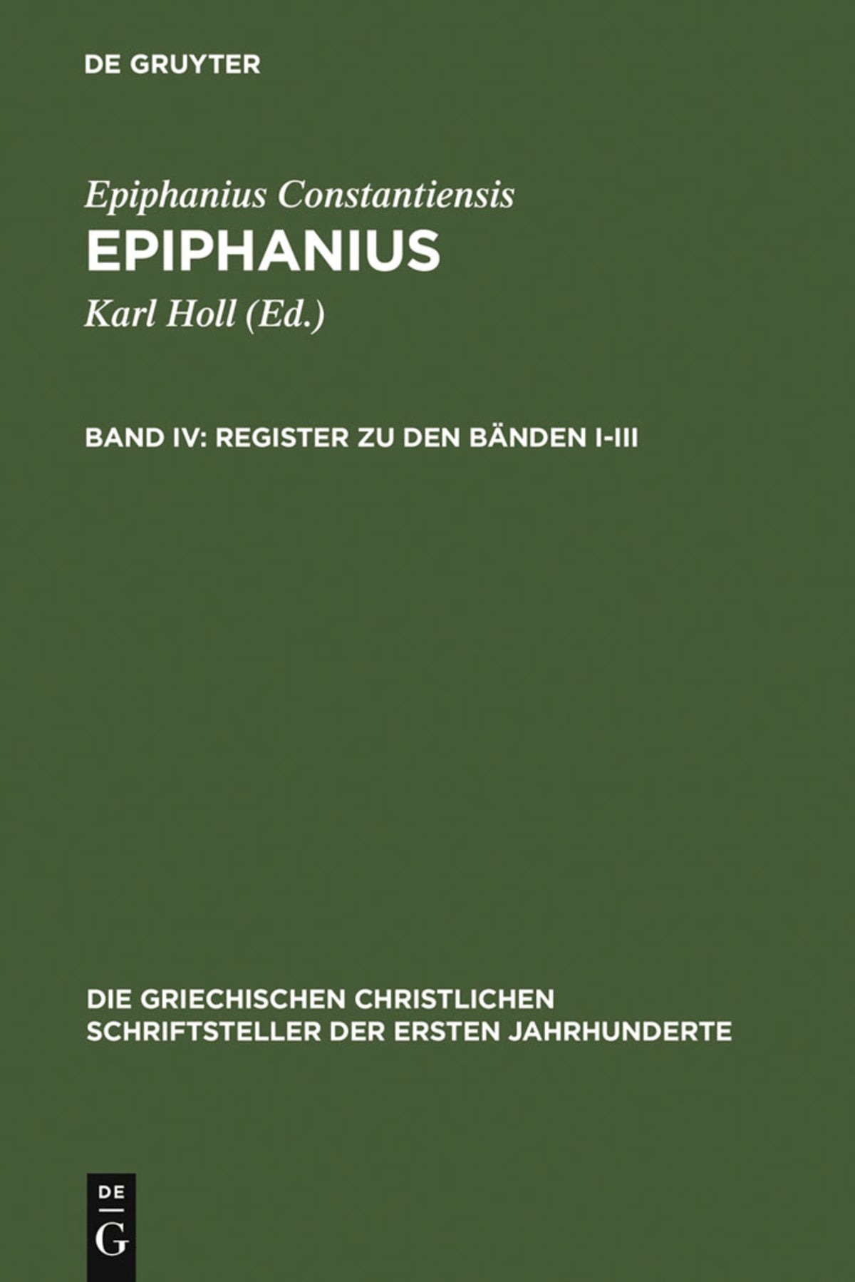 Cover image for Register zu den Bänden I-III ISBN 9783110179040