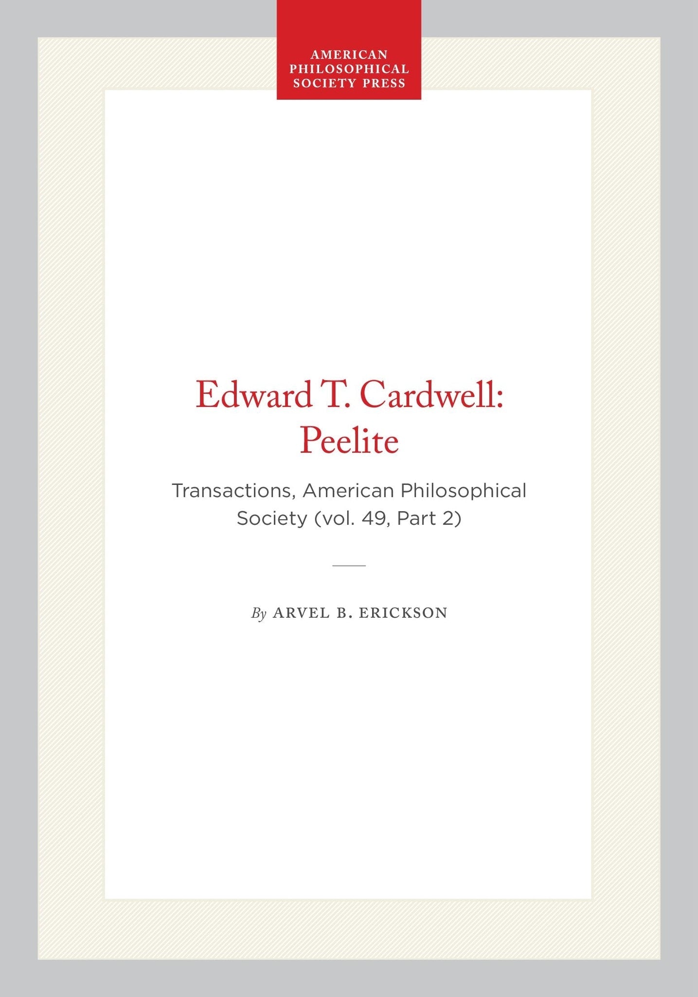Edward T. Cardwell:  Peelite