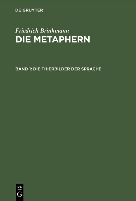 Die Thierbilder der Sprache