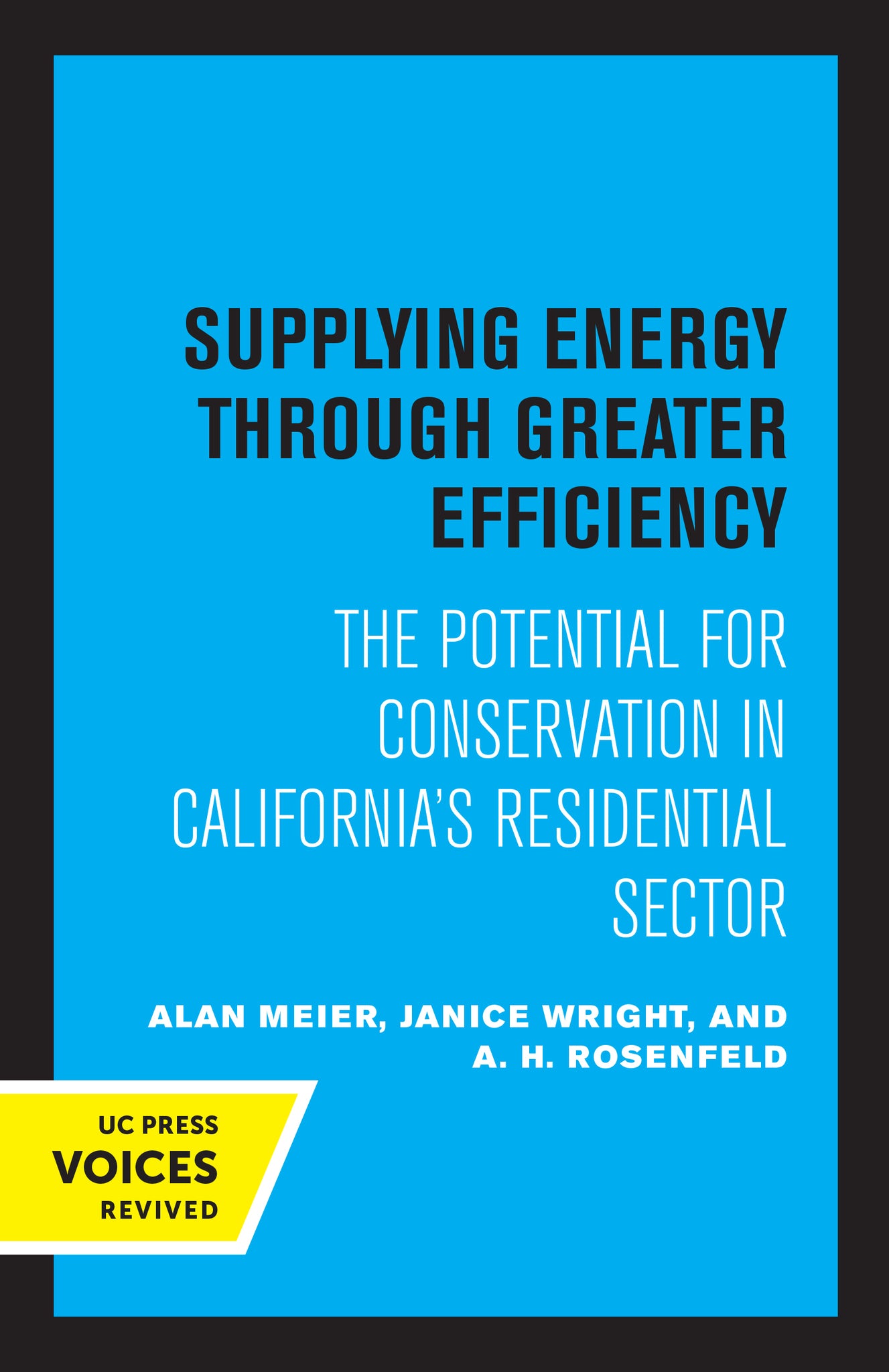 Cover image for Supplying Energy through Greater Efficiency ISBN 9780520327917