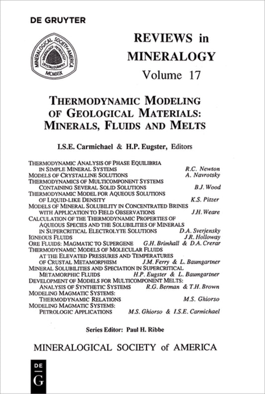 Thermodynamic Modeling of Geologic Materials