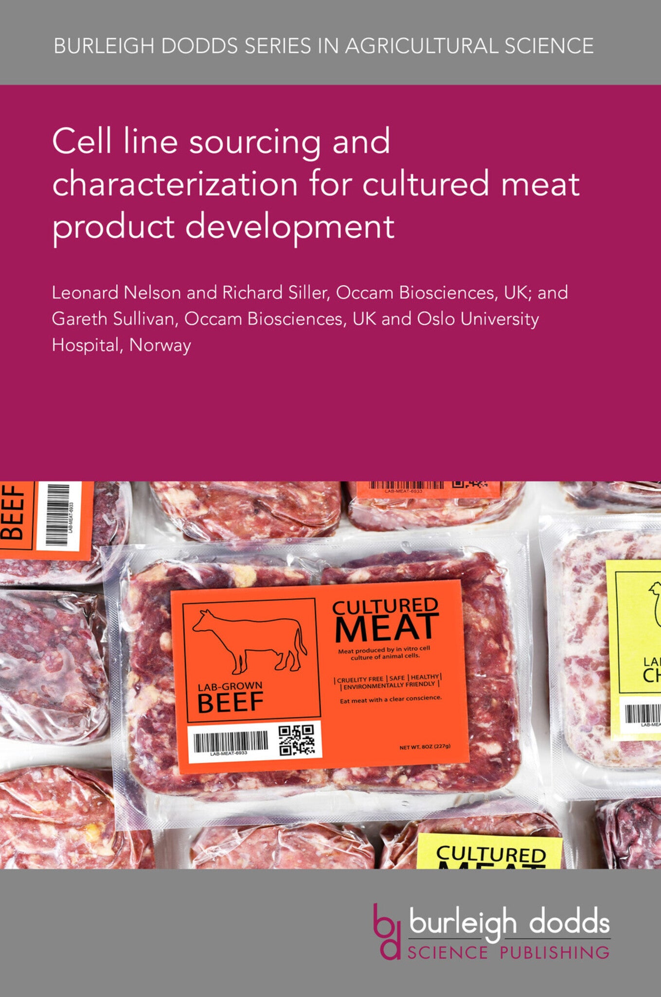 Cover image for Cell line sourcing and characterization for cultured meat product development ISBN 9781801469760