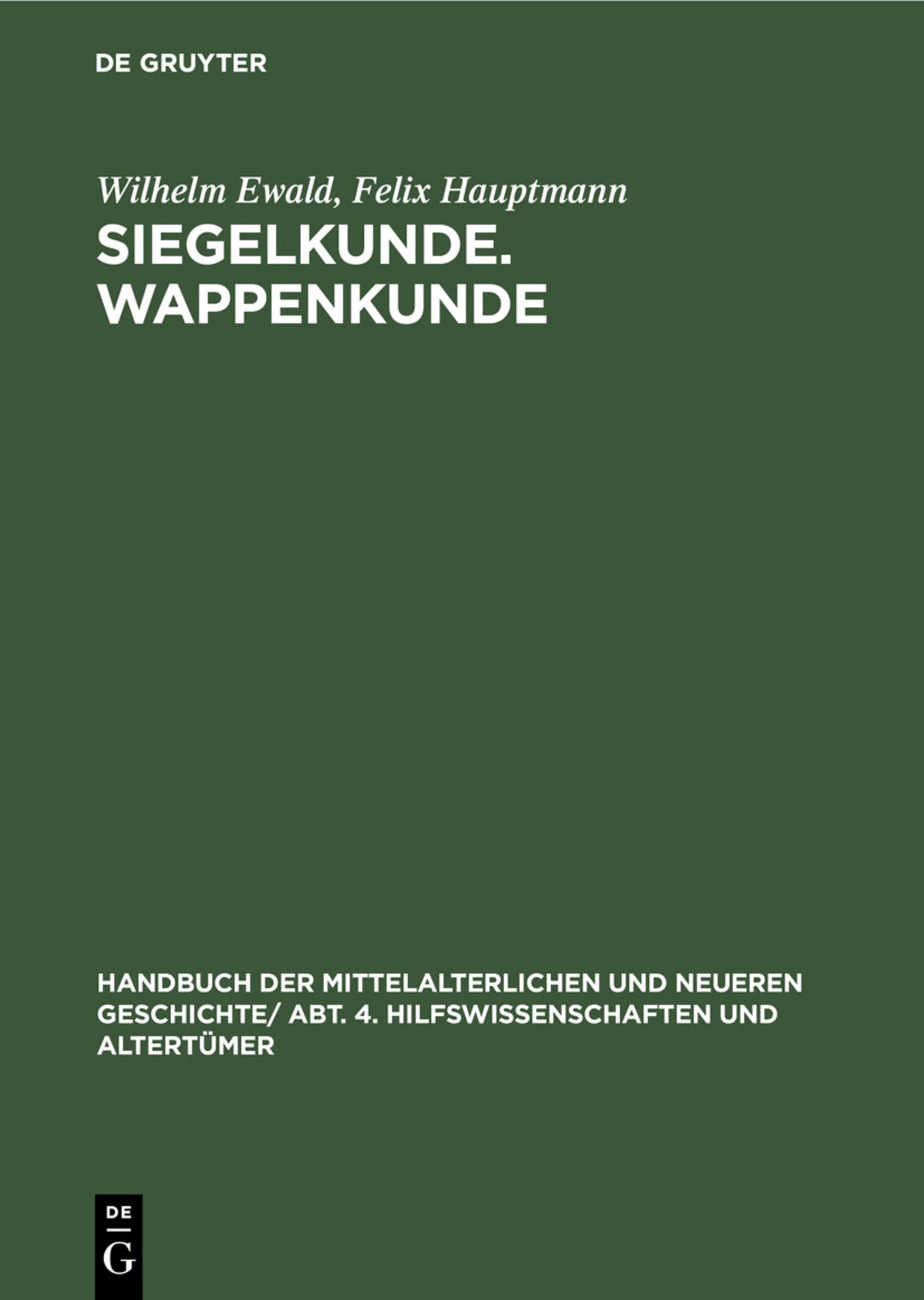 Siegelkunde. Wappenkunde